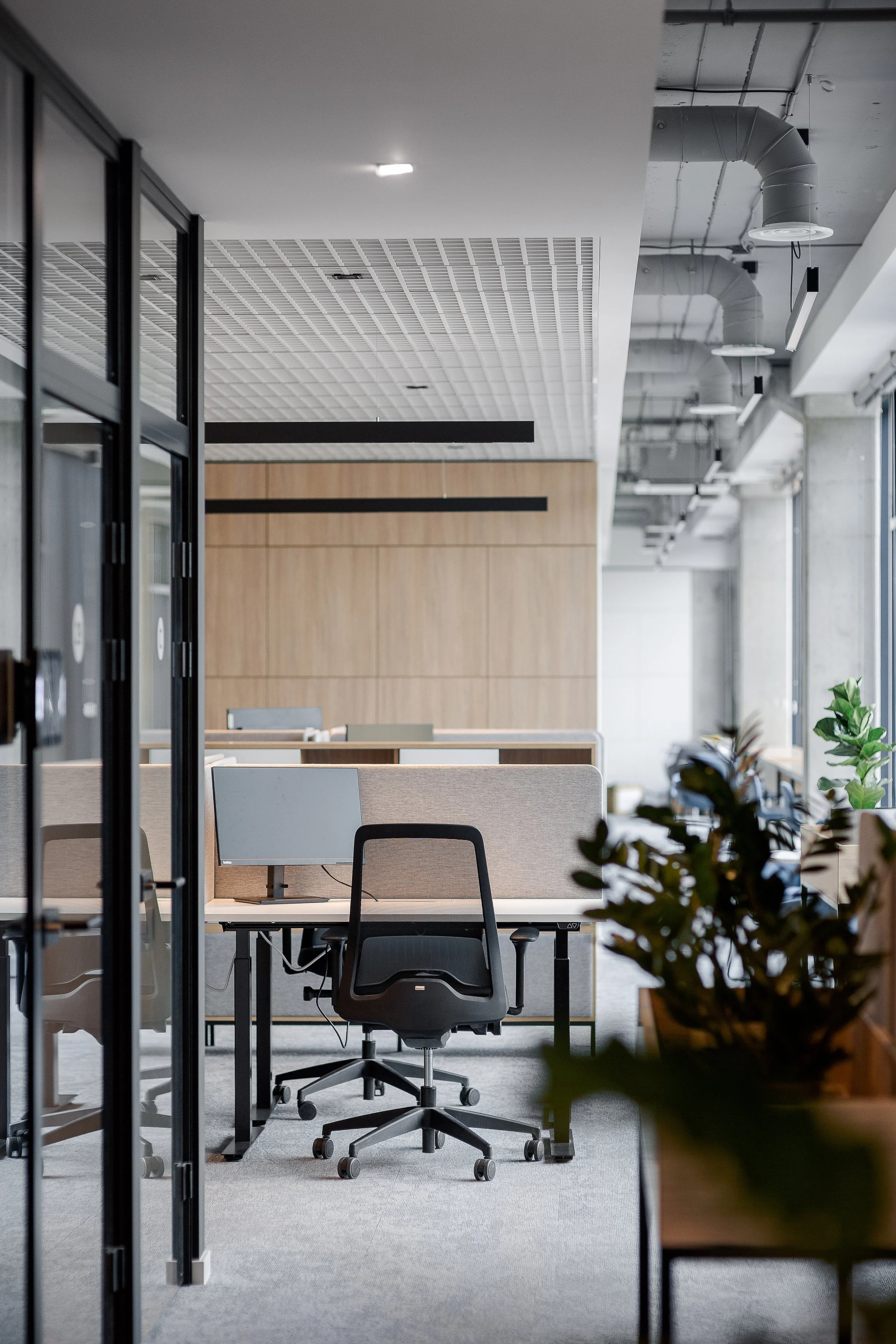 modern working spece for business with innovative interior solutions