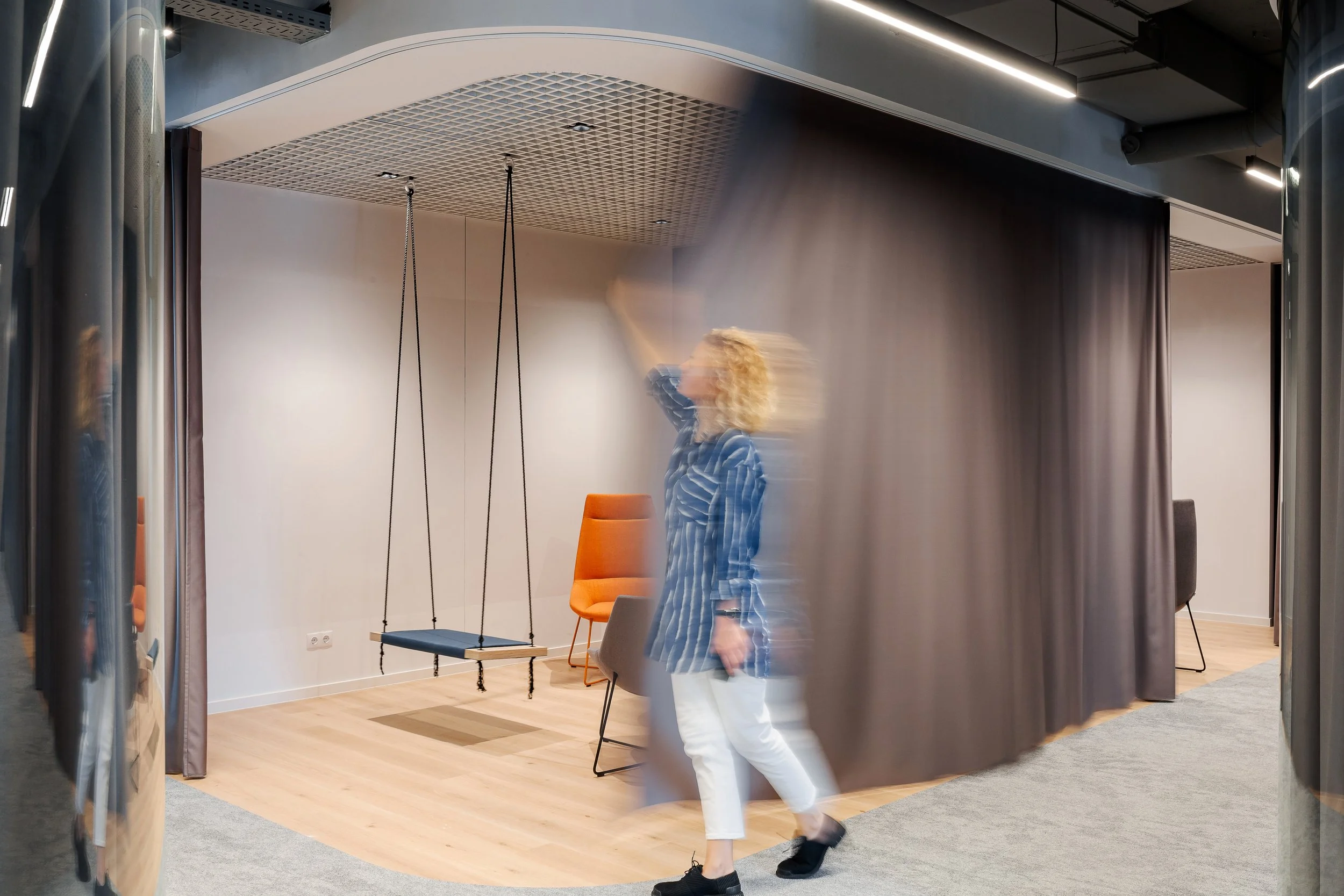 acoustic curtains for modern office