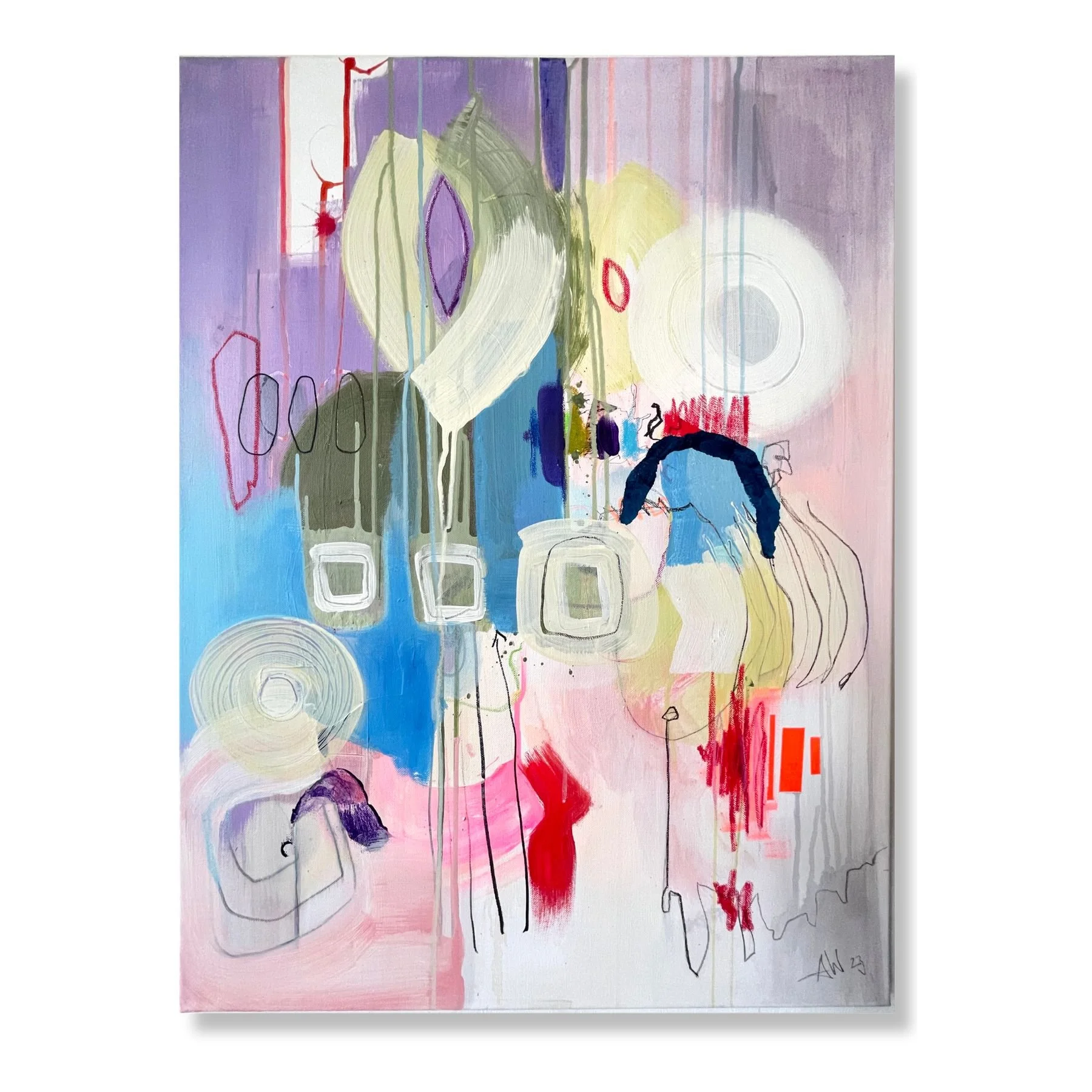 Ich sehe was, was Du nicht siehst, 60x80 cm, Abstrakte malerei A.Weingärtner