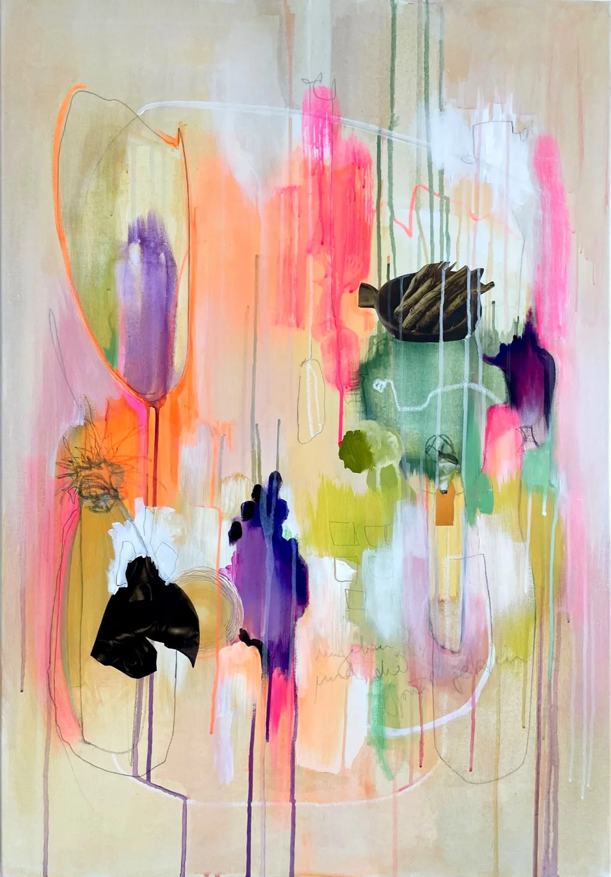 Gingerthinking 70x100 cm, Malerei, A. Weingärtner Detail