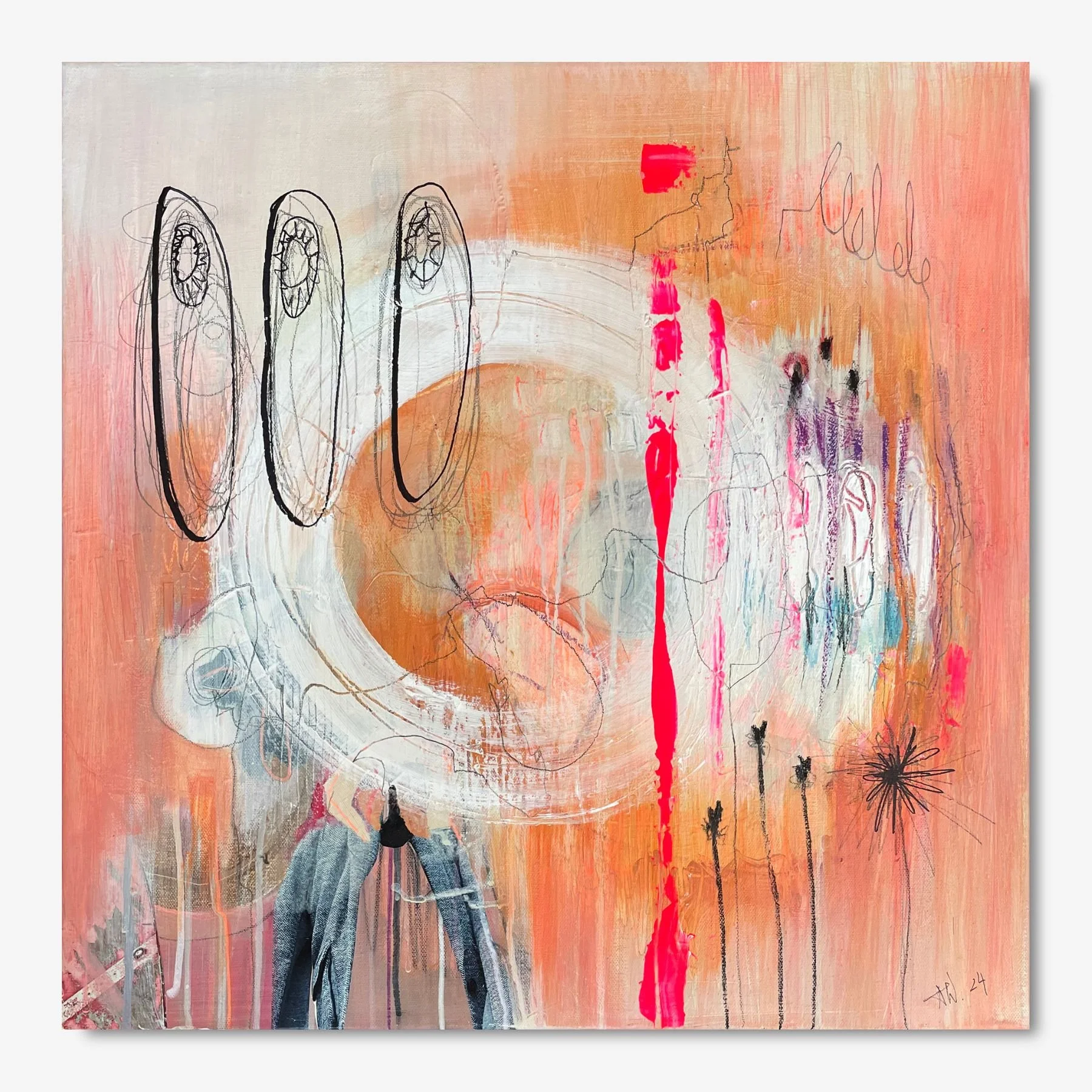 Zeitschleife 60x60 cm, 2024