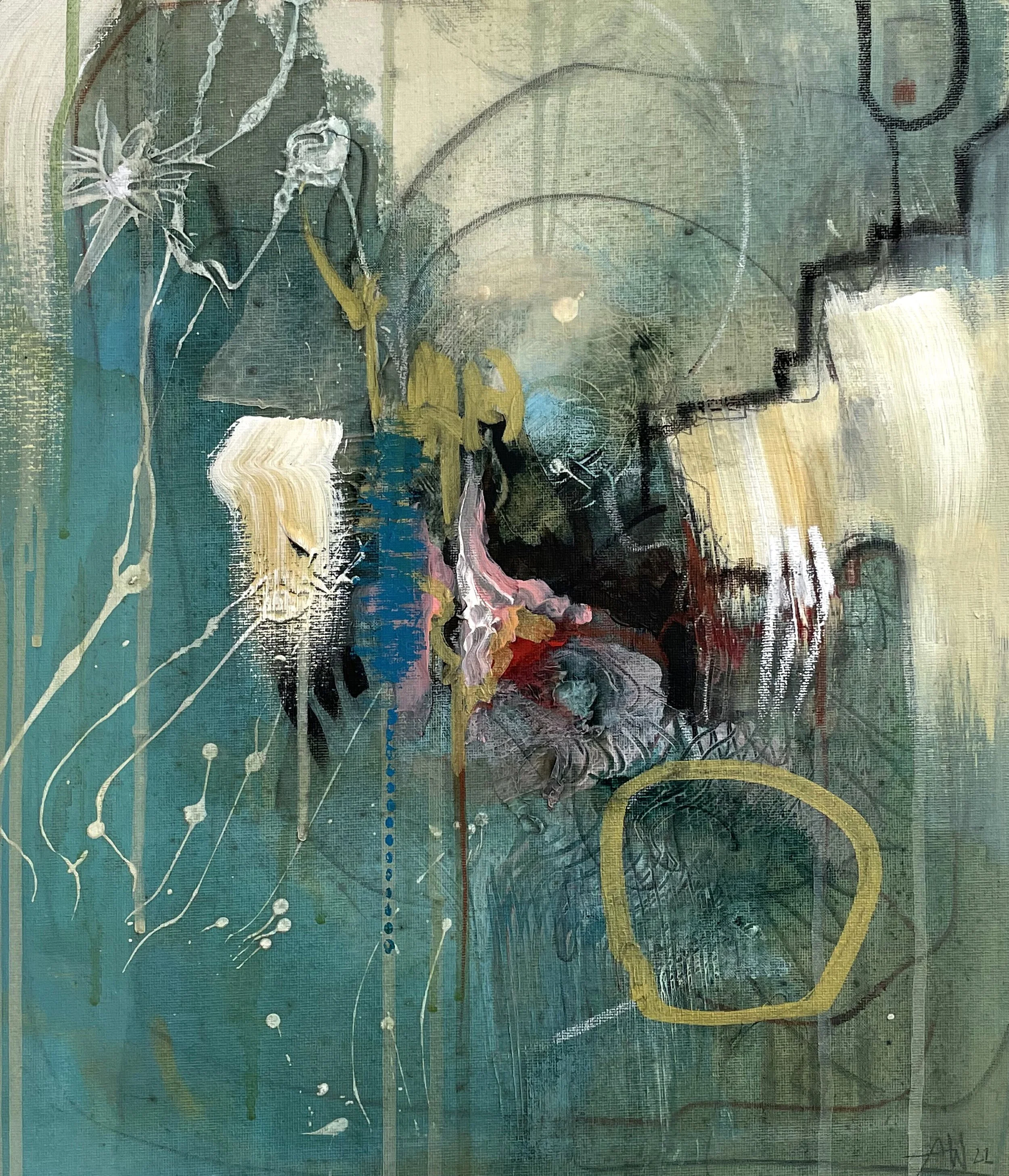 stormy flowers, 40x50 cm, Acryl auf Leinwand, Anja Weingärtner Detail.jpg