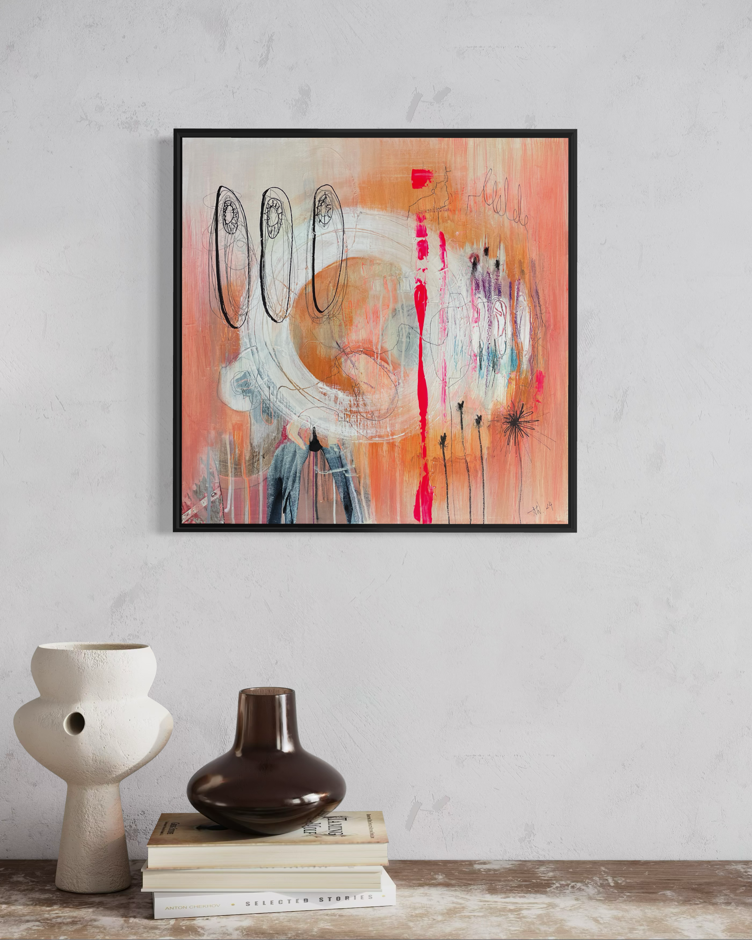 Zeitschleife, 60x60 cm, Abstrakte Malerei, A. Weingärtner