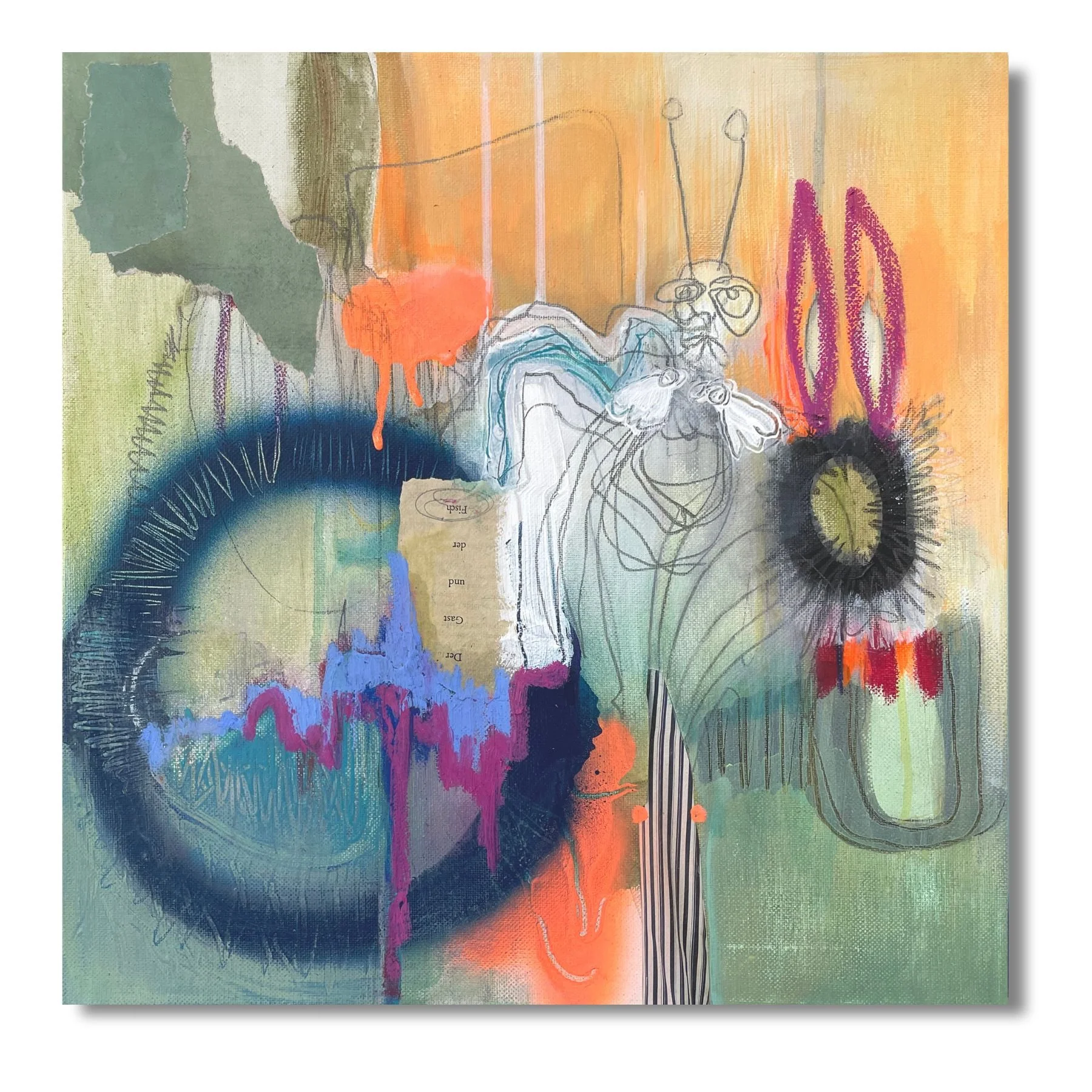 Der Gast und der Fisch_03, Abstrakte Malerei, A. Weingärtner