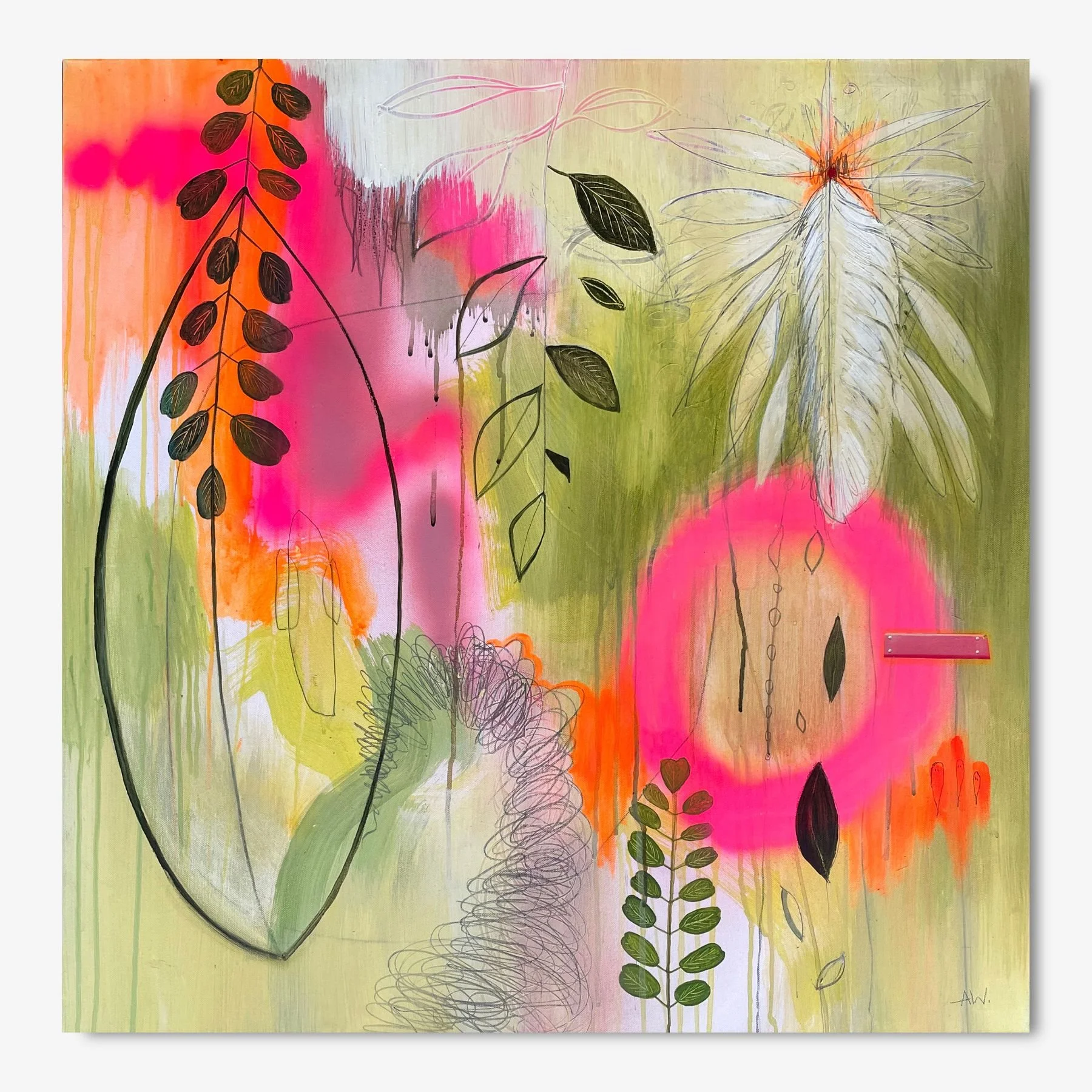 Drifting, Mixed media auf Leinwand