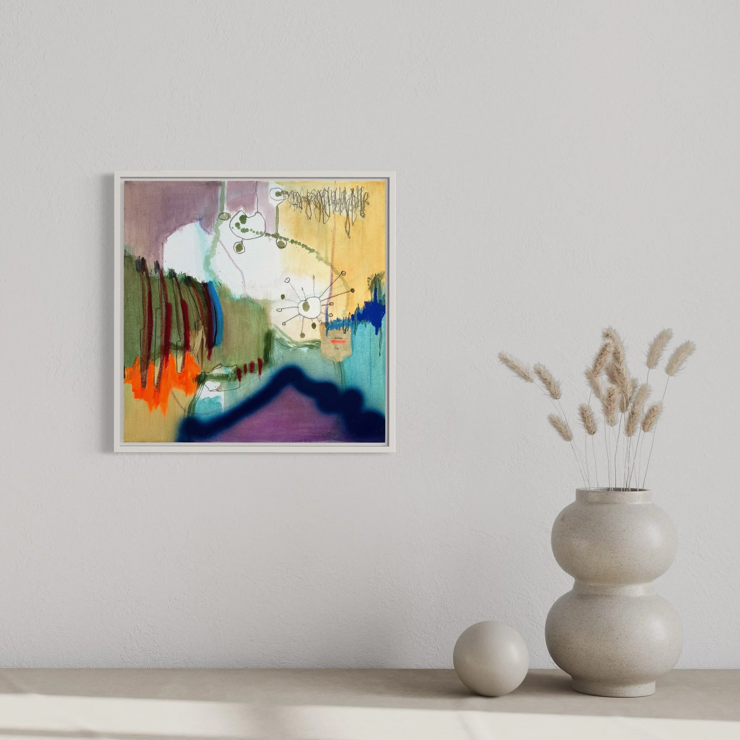 Der Gast und der Fisch_01 im Format 40x40 cm, A. Weingärtner, 2024