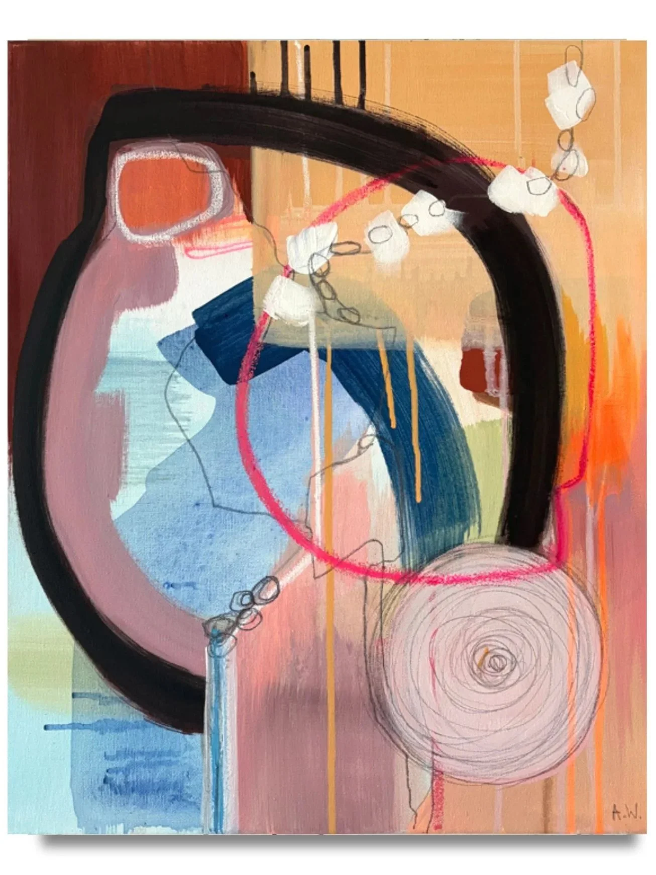 Wasserläufer auf Reisen, Abstrakte Malerei, A. Weingärtner