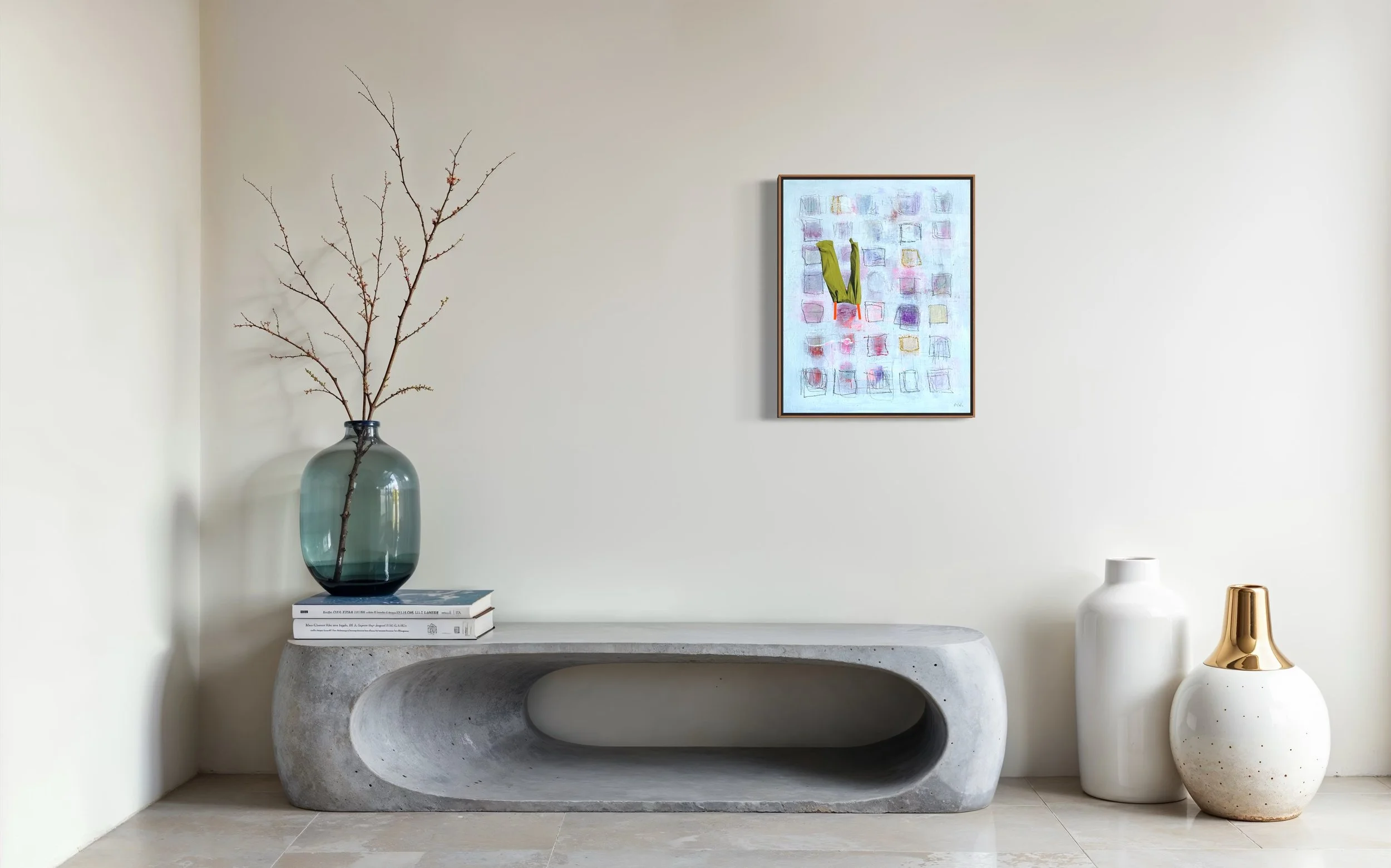 "Bin gleich soweit" aus der Serie "Alles und Nichts", 40x50 cm, gerahmt