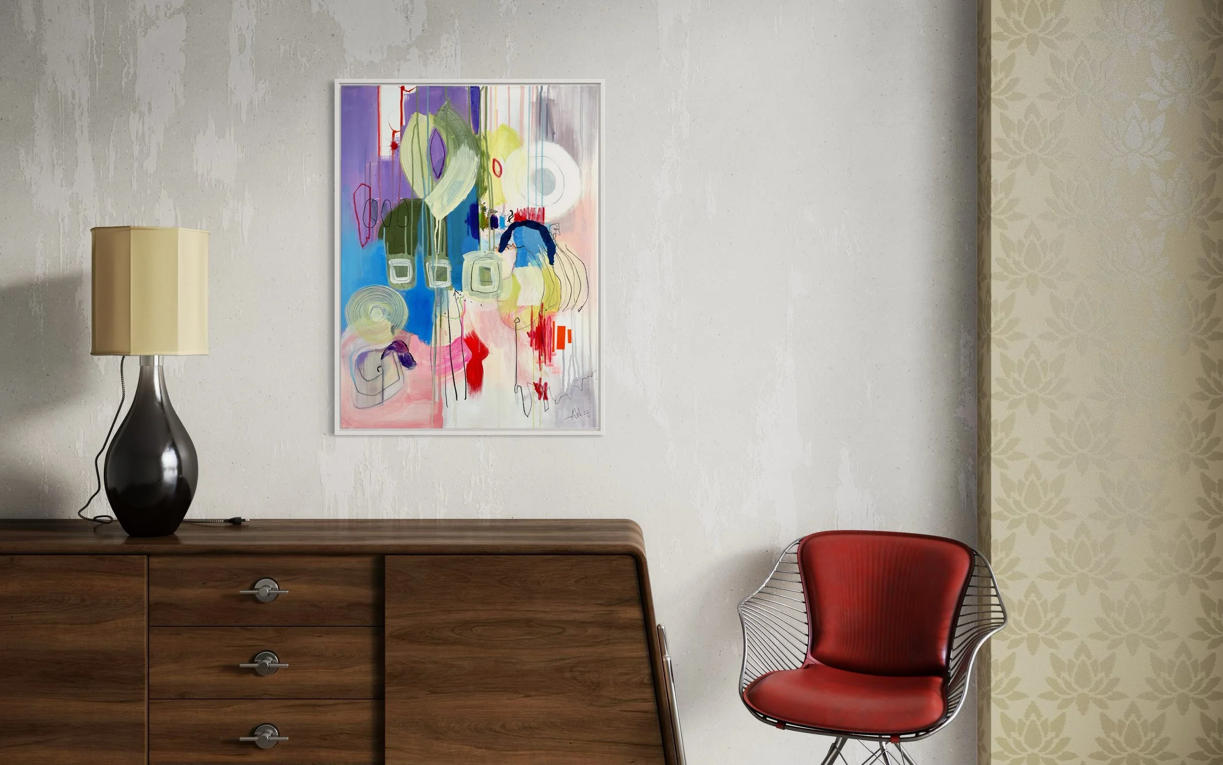 Ich sehe was, was Du nicht siehst, 2023, Abstrakte Malerei, A. Weingärtner.JPG