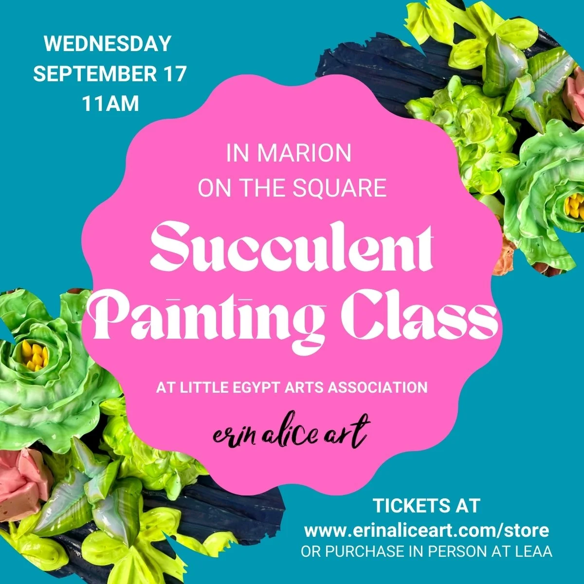 Succulent Painting Class at LEAA