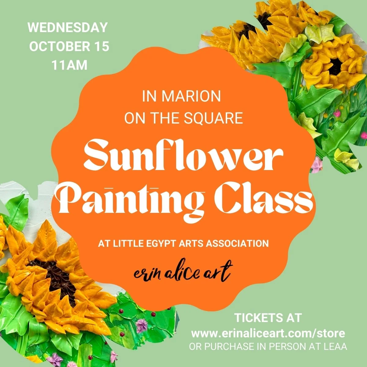Sunflower Painting Class at LEAA