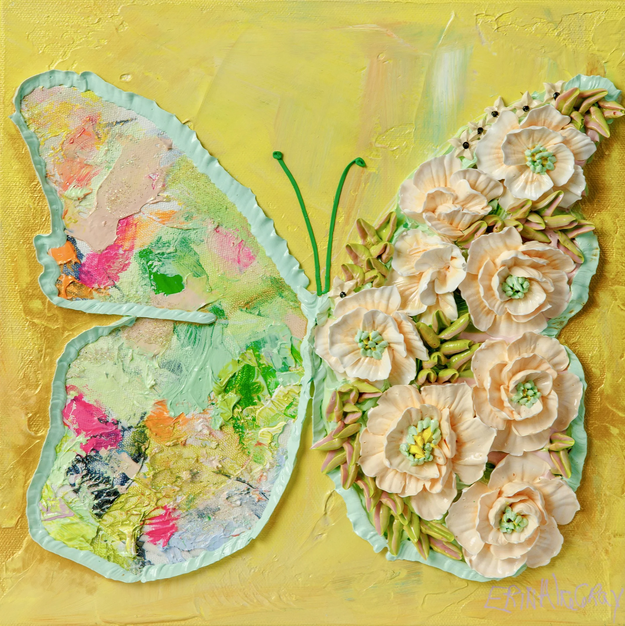 Untitled Yellow Butterfly
12" x 12"
$260, framed