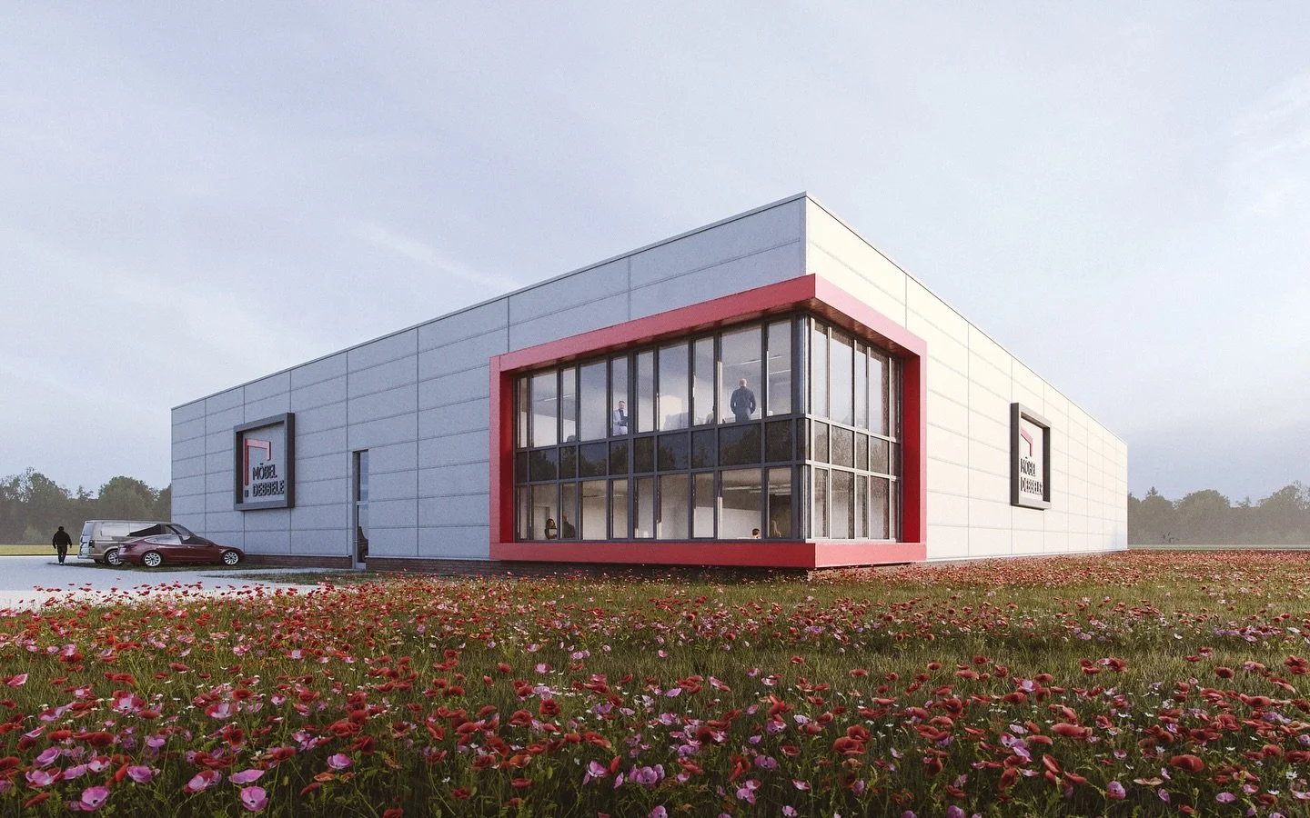 In Visbek starten n&auml;chste Woche die Erdarbeiten f&uuml;r den Neubau einer Logistikhalle von M&ouml;bel Debbeler. Das Geb&auml;ude wird eine pr&auml;gende Position am Ortsausgang Richtung Wildeshausen einnehmen. Wir sind gespannt auf das Ergebnis