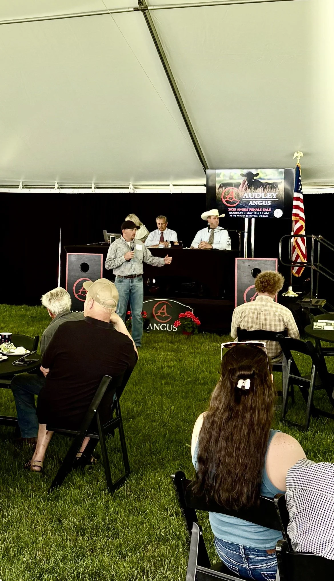 Audley Farm 3rd Annual Female Sale with Cotton & Associates, Matthew Deacon at the microphone