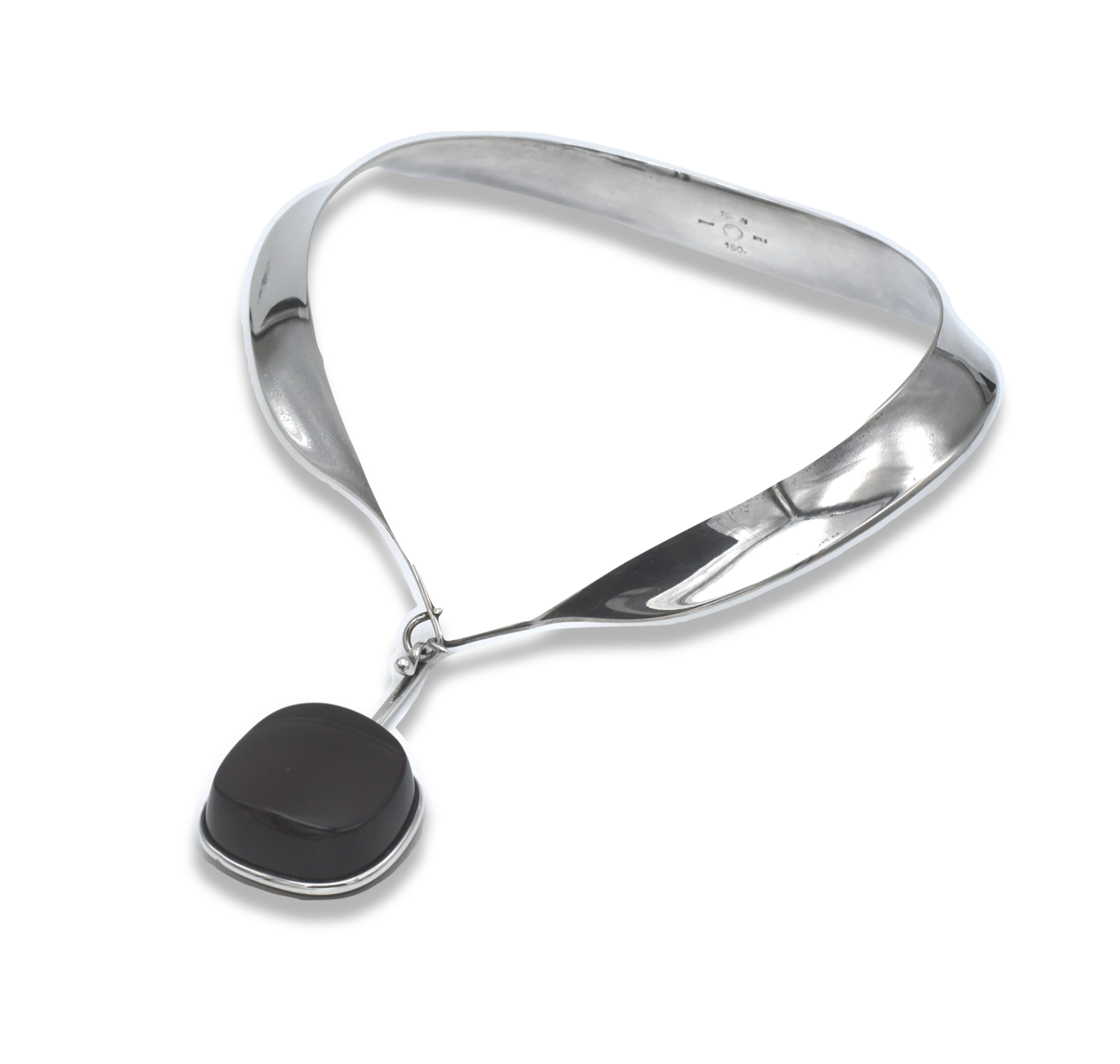 Quartz and silver necklace, by Viviana Torun for Georg Jensen