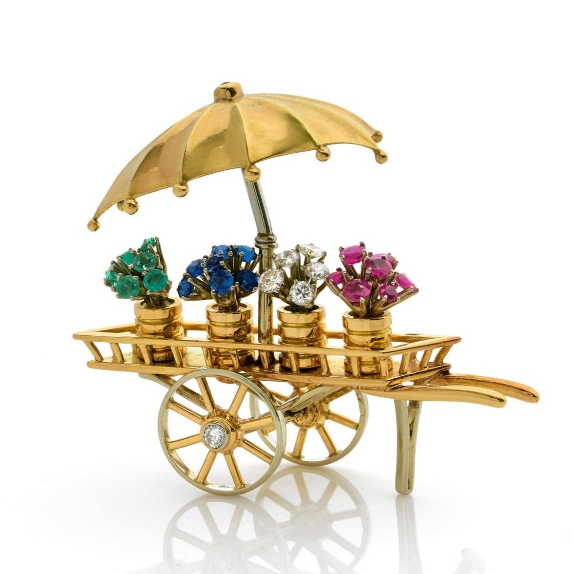 Gold 'Florist' brooch