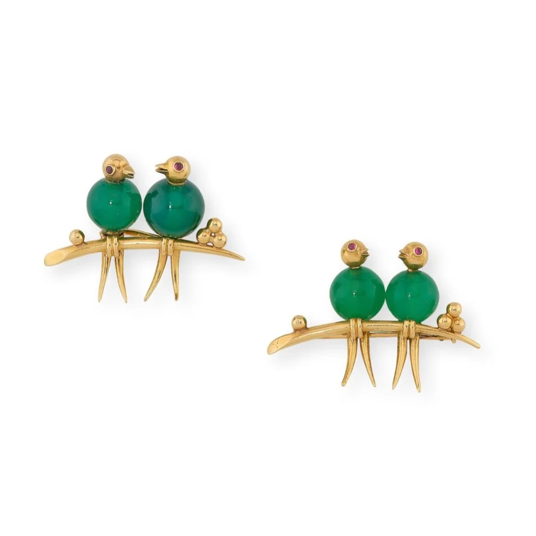Pair of bird brooches, by Mellerio