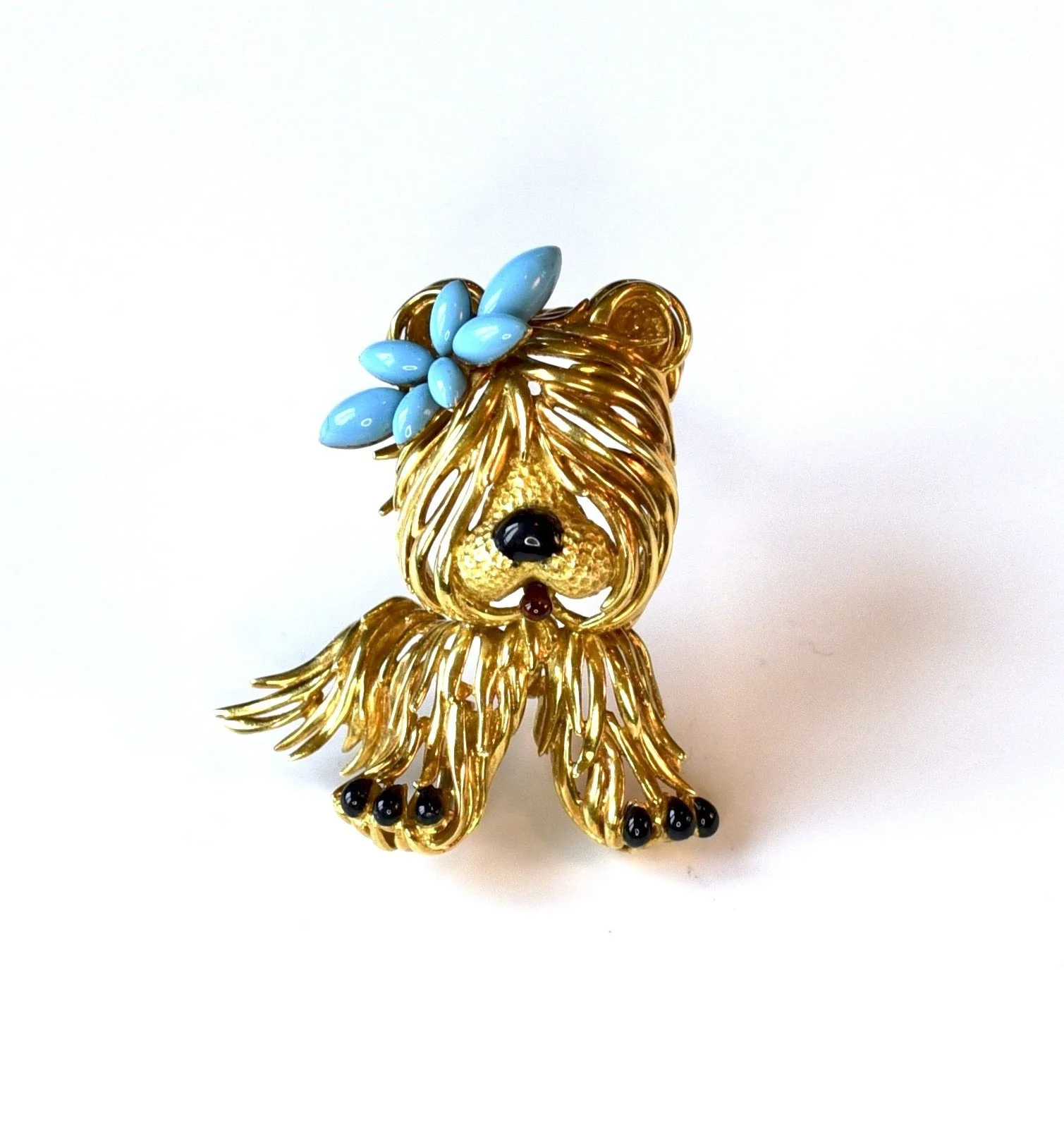 Gold and enamel 'Wouaff' brooch, by FRED