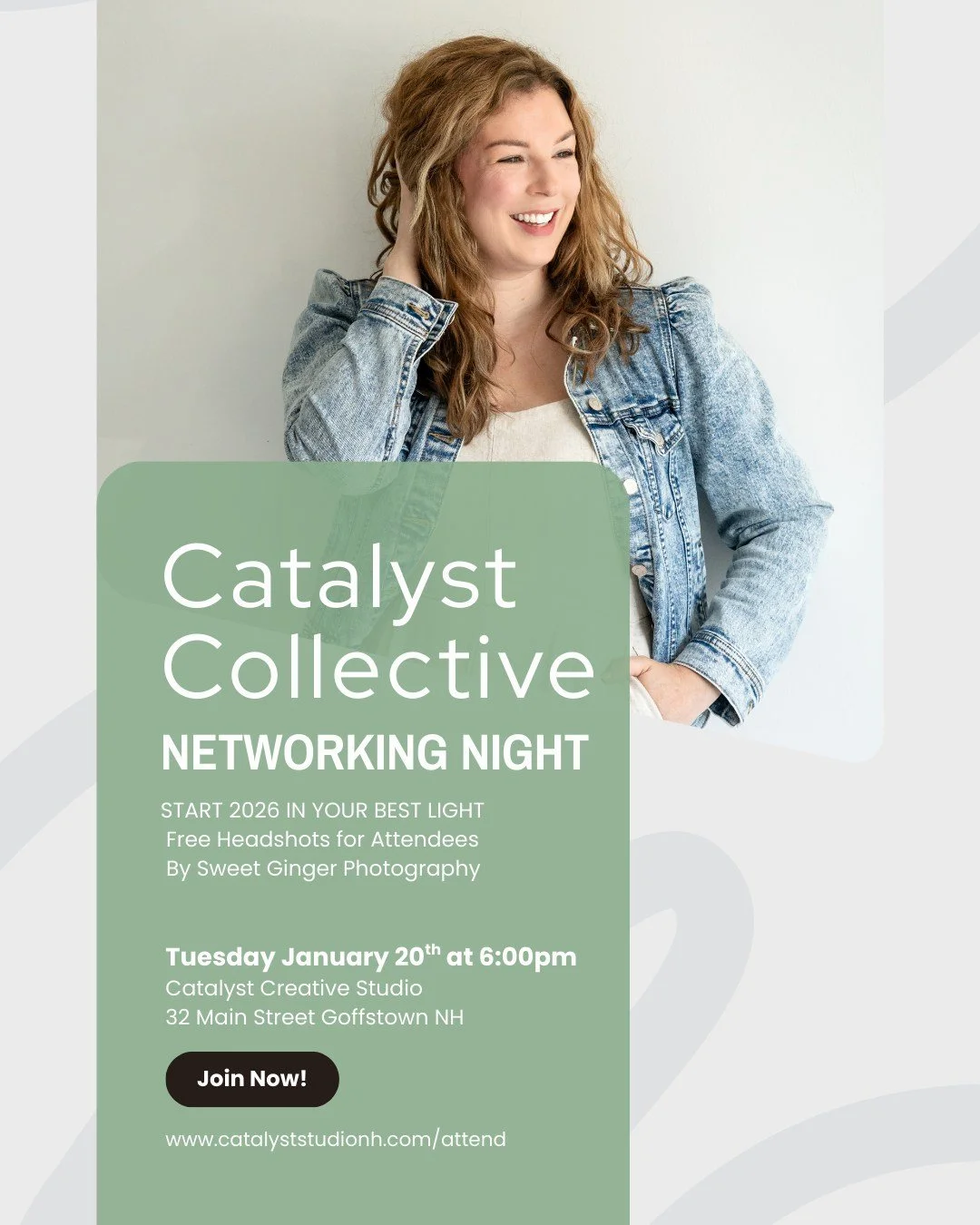 20This month, I&rsquo;m stepping in and hosting Catalyst Collective Night myself and I wanted to do something special to kick off the year together.

✨ Free professional headshots for every attendee ✨

I&rsquo;ll be offering 5-minute quick headshot s
