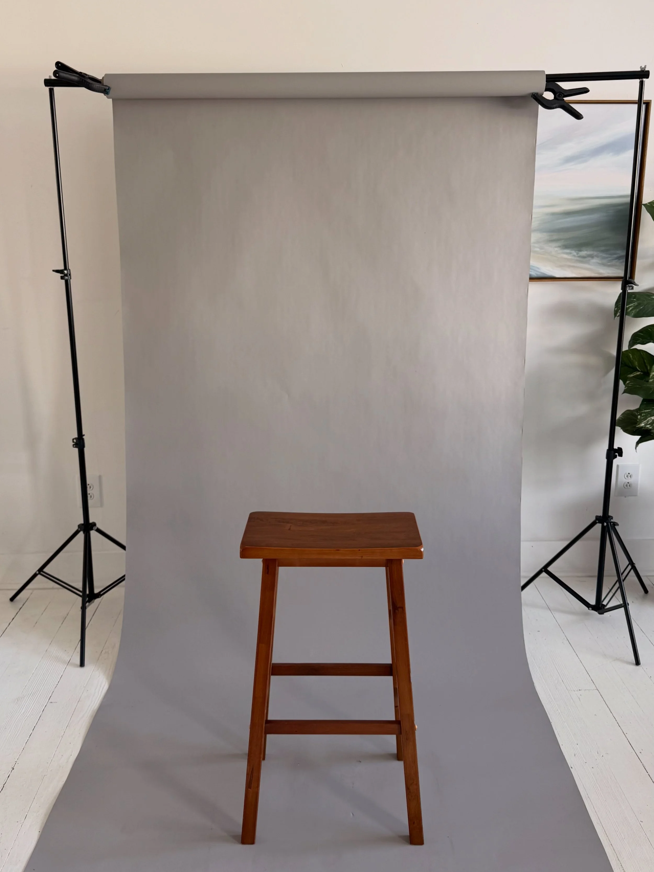 paper backdrop wooden stool backdrop stand