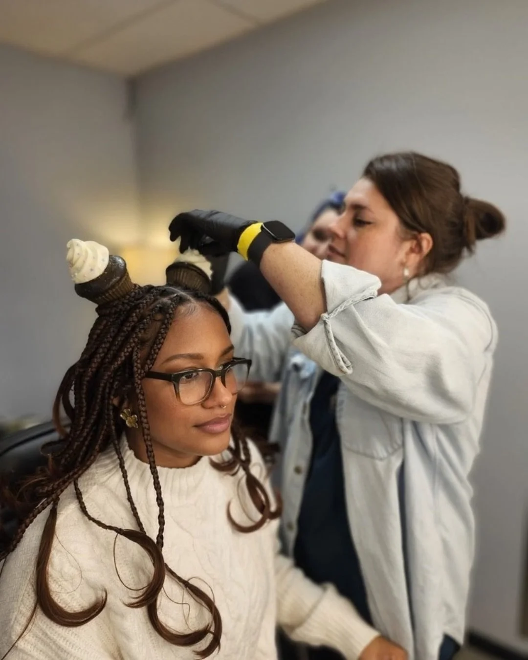 Better late than never&hellip;. Here are some behind the scenes of many projects we have worked on last year. 

Have you seen any of them? 
1. Frosting outfit for @eosproducts 
2. Fruit heads for the @therealgushers horror film
3. Wolf tails &amp; pr