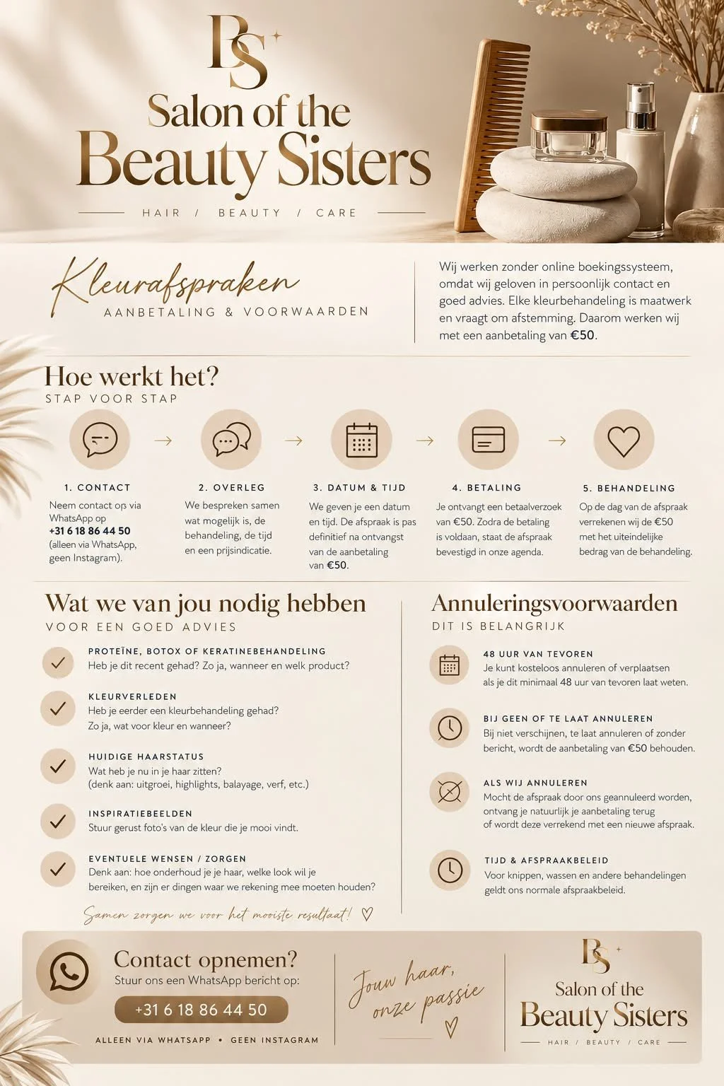 Aanbetaling & voorwaarden
