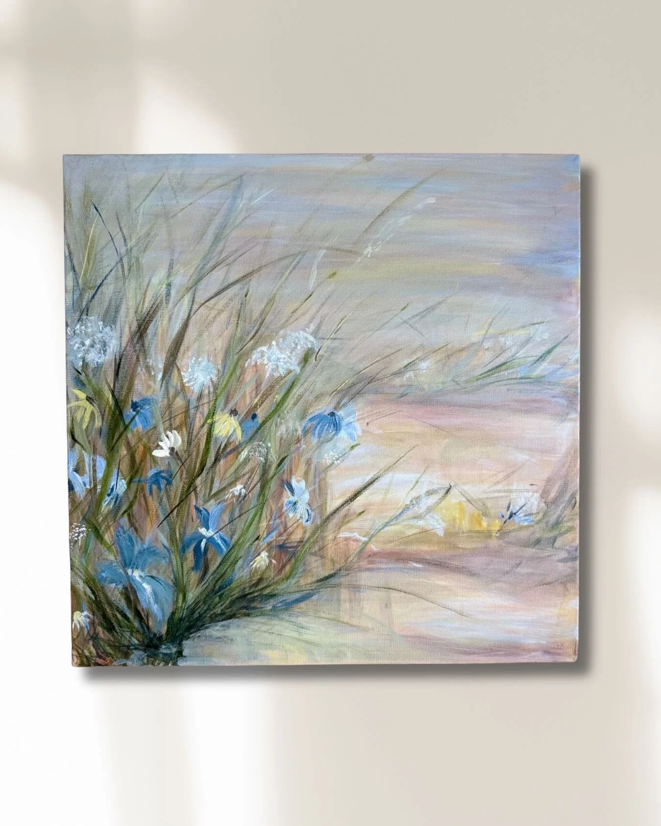 The sky softened and the puddles held onto the last bit of light. 

Where Light Settles
20 x20

#southernart #eveninglight #impressionistpainting #wildflowers #quietbeauty