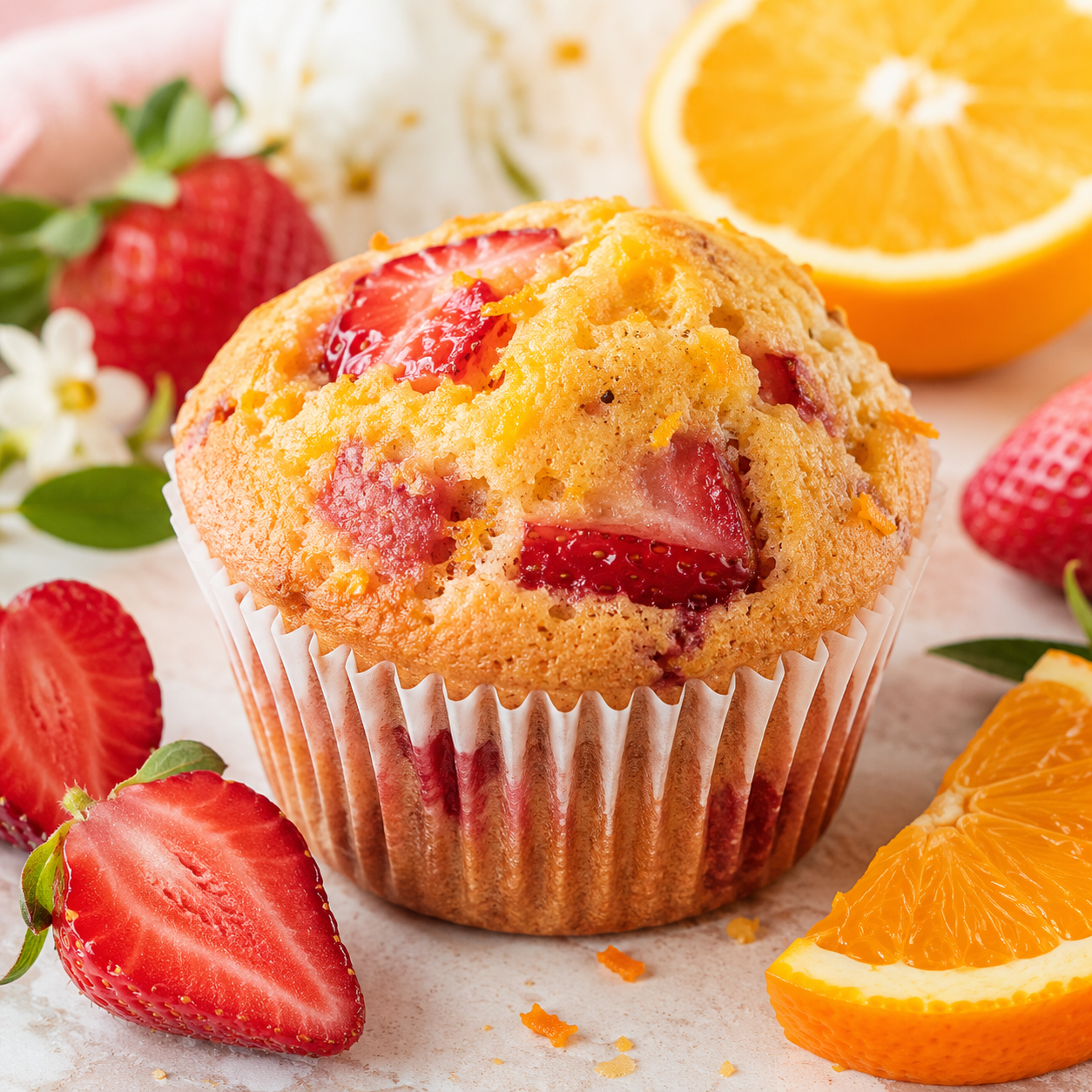 Strawberry Muffins (6 Count)