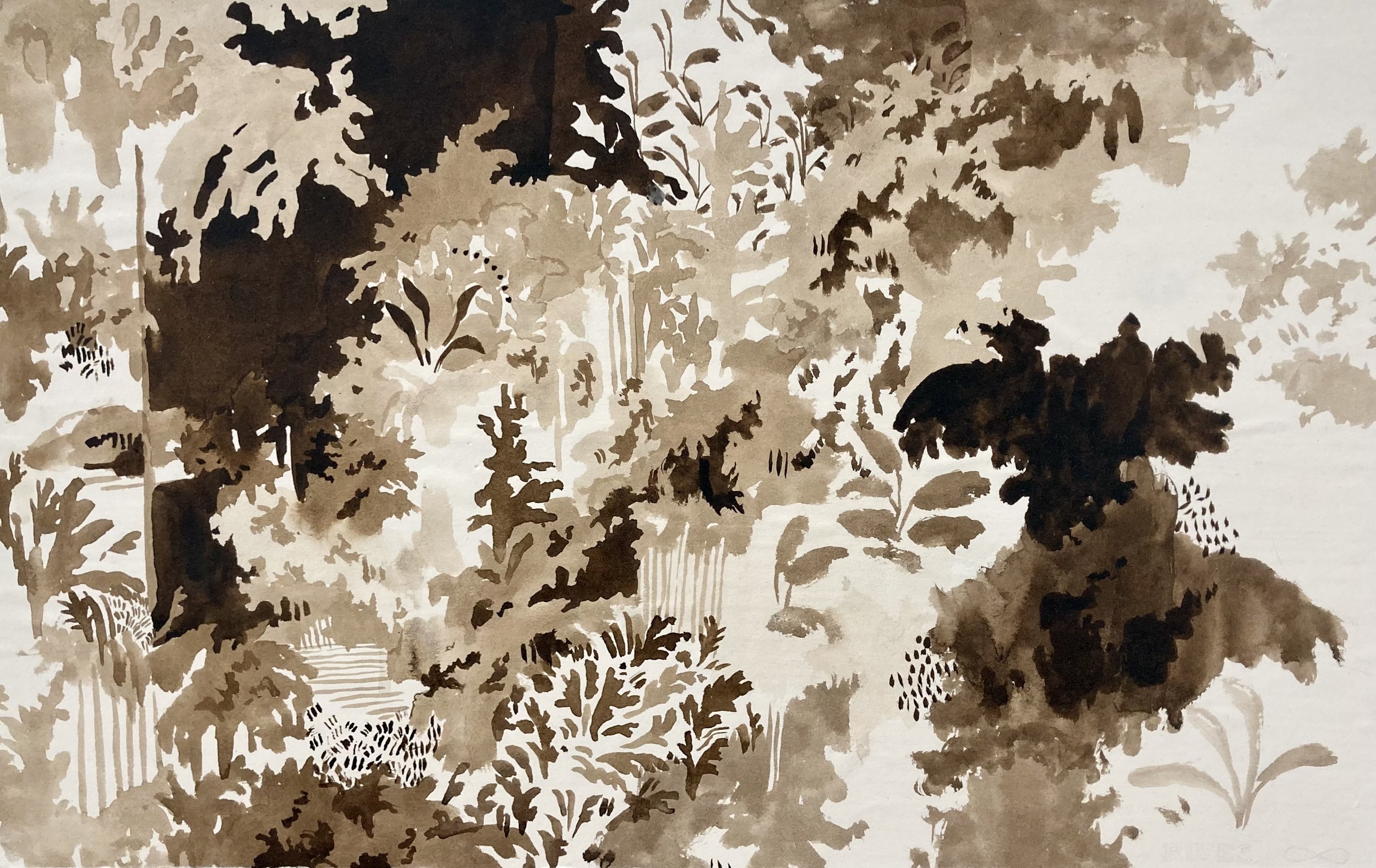 nettle park, ink on paper, 2019