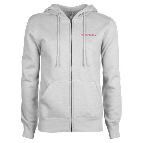 1) ENZA Womens White Fleece Full Zip Hoodie | Price: $0 (retail price $45.86)