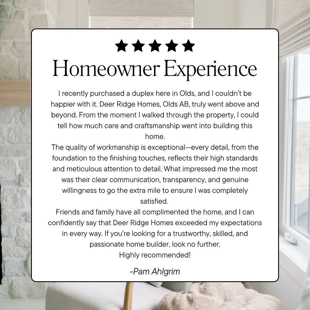 Opening up the DM&rsquo;s and receiving this review&hellip;what a way to start the day 🥹🥹 Thank You so much, Pam!!! We&rsquo;re so happy you&rsquo;re loving your new home. Your kind words about our team and the new build mean the world to us!! &hea