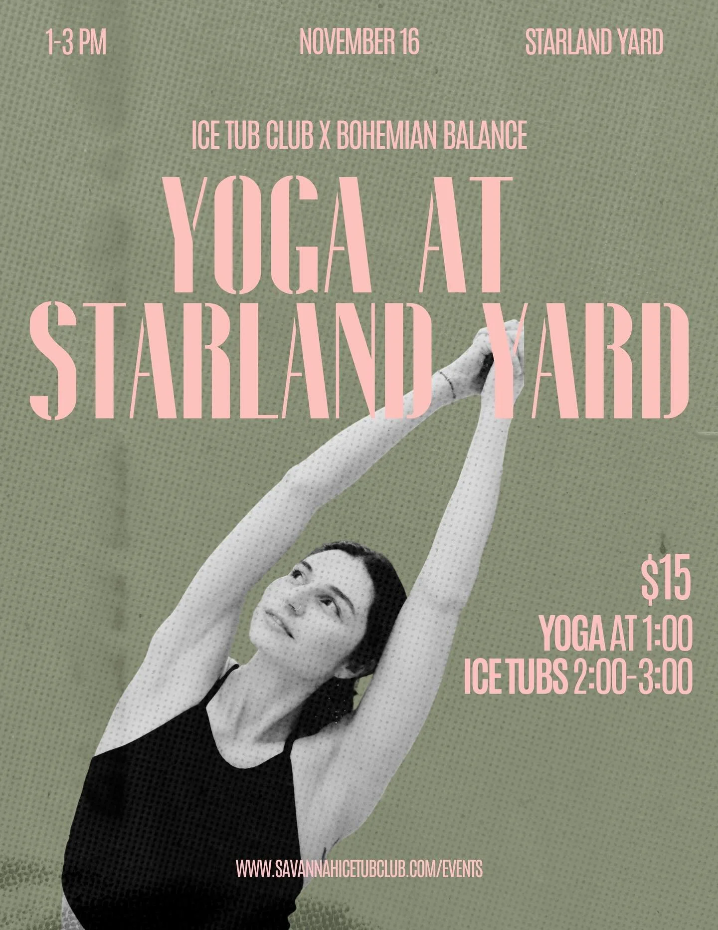 did someone say yoga at starland yard?????

The sun is coming back this weekend so lets enjoy the outdoors together before winter settles in for good 🌞THIS Sunday, Ice Tub Club and @bohemian_balance_ are teaming up to bring yoga and ice tubs to @sta