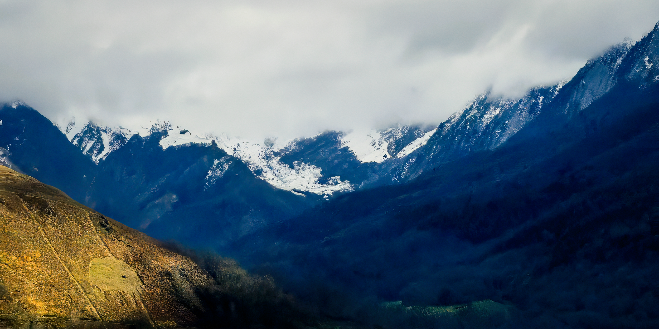 A photograph of the Pyrenees by David Hofberg for his book/film "Former Times".
