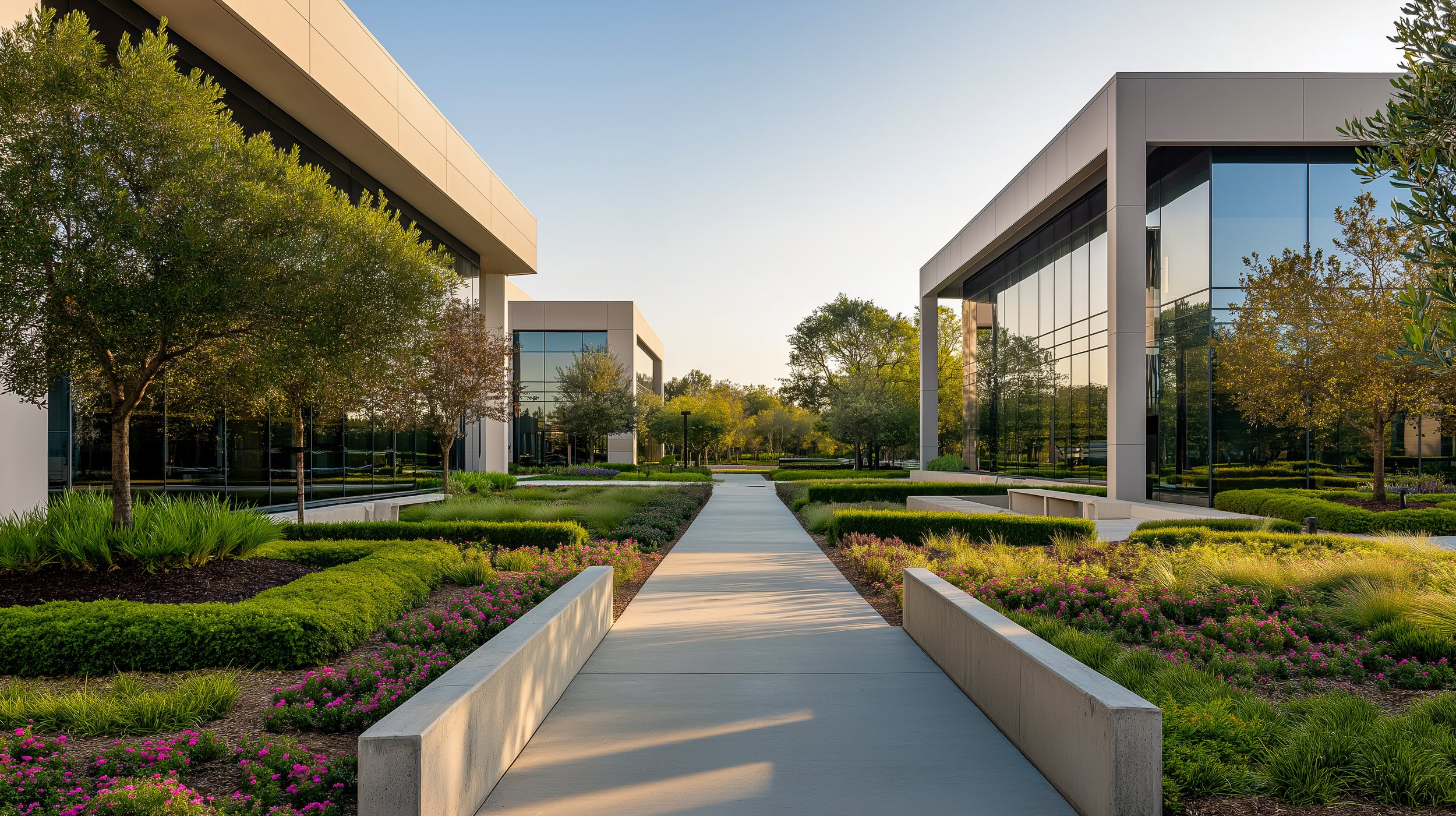 Well-maintained commercial property with fresh landscaping in Southwest Michigan