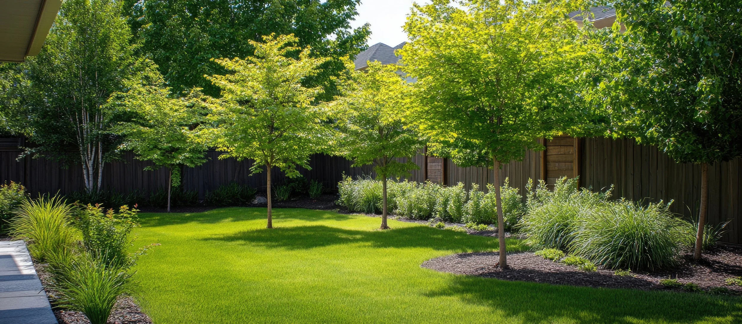 Landscaped medical campus with seasonal plantings in Southwest Michigan