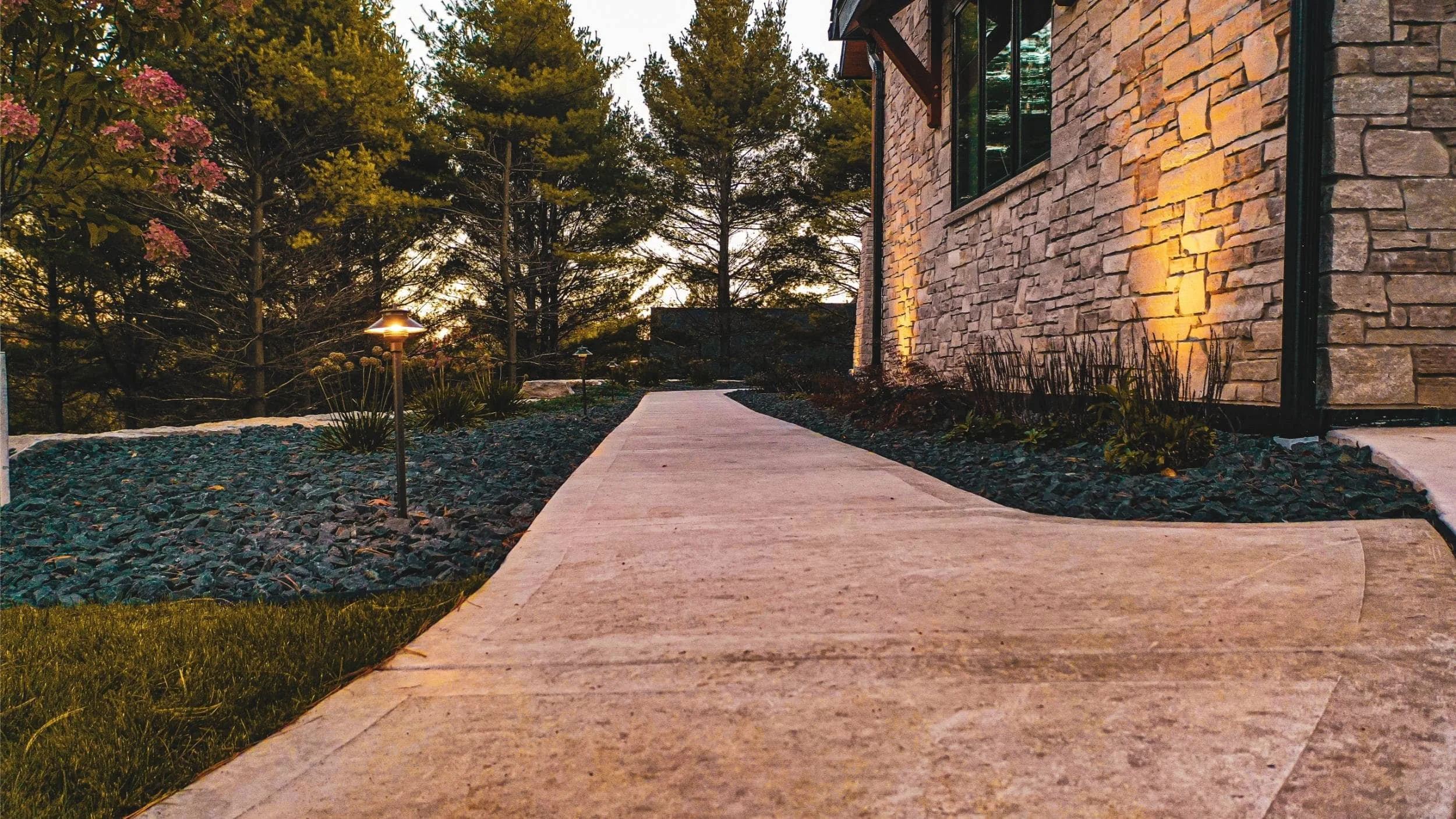 Pathway and entry lighting enhancing home safety in Verona, WI