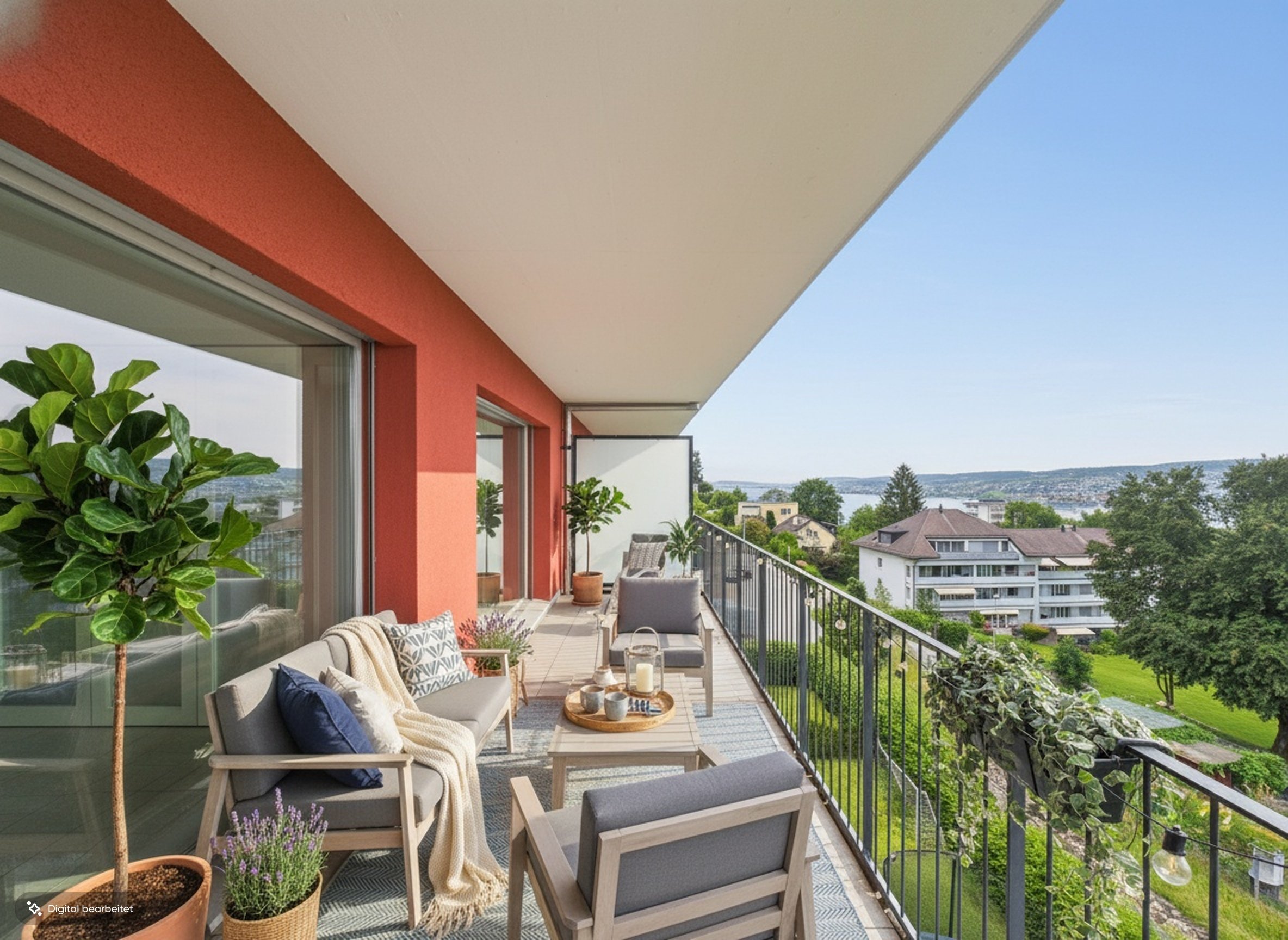 Wohnen mit Weitblick: helle Wohnung mit zwei Balkonen in Horgen