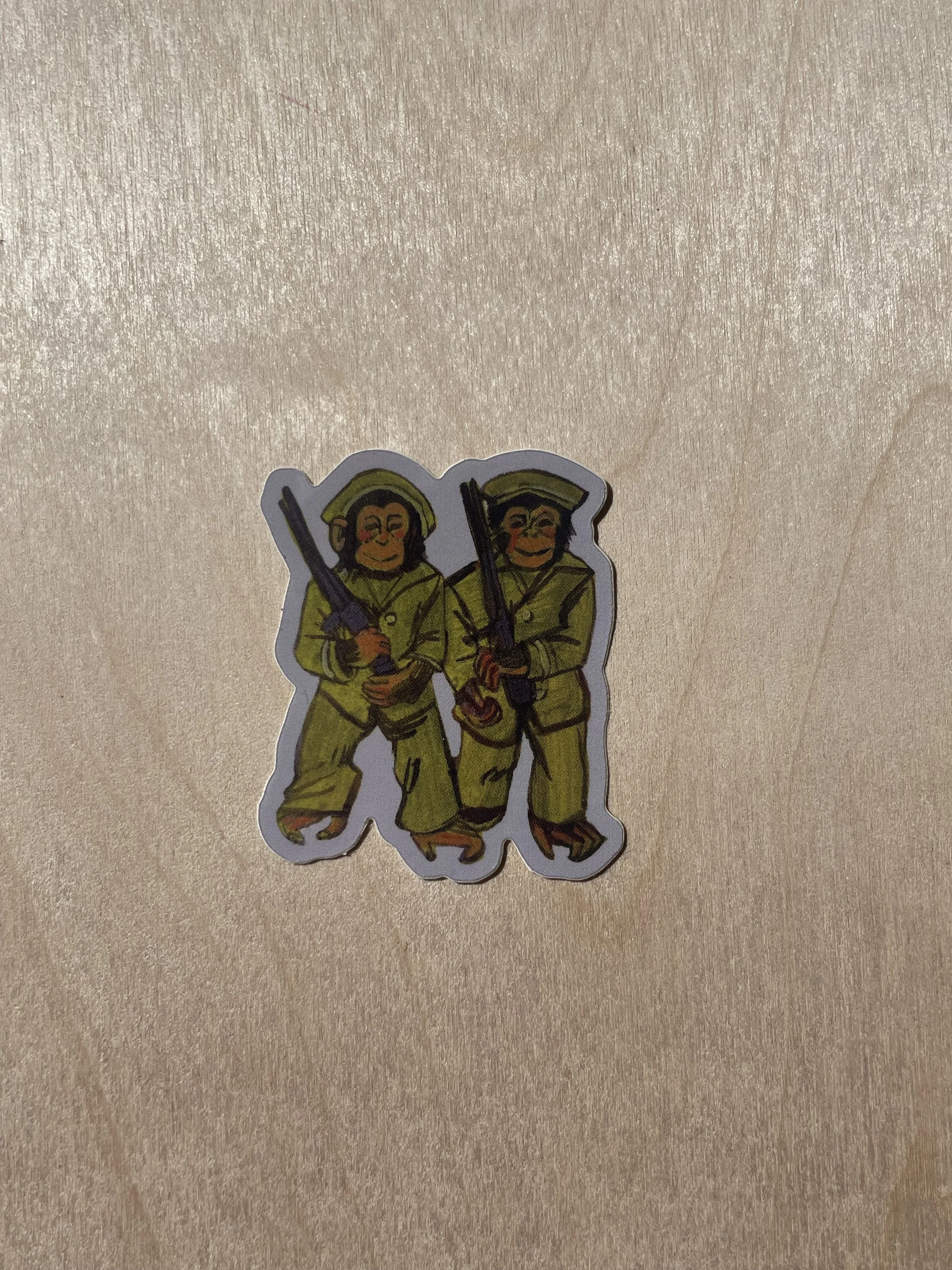 Monkey Soldier Sticker
