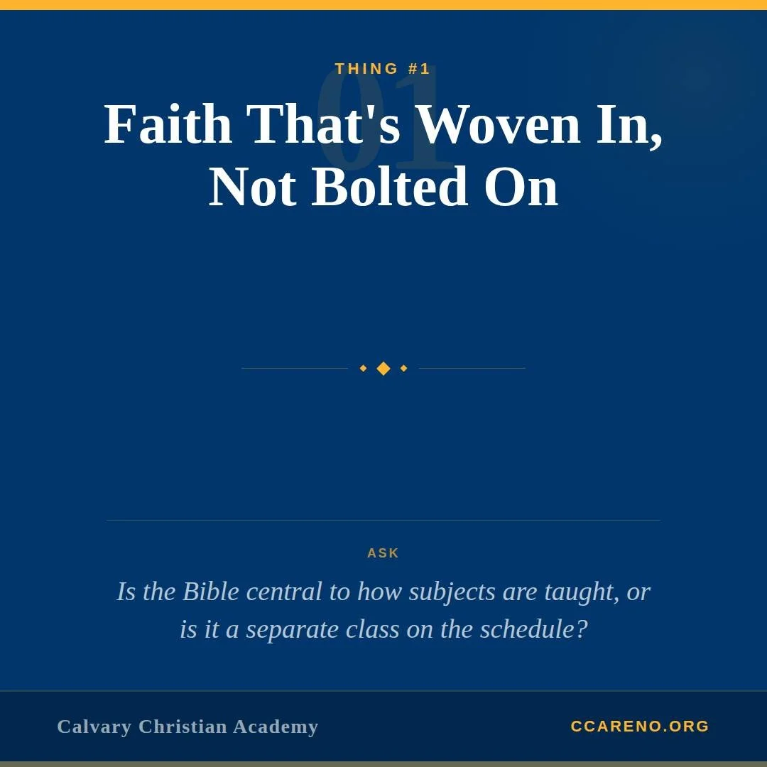 Thing #1: Faith That's Woven In, Not Bolted OnSome schools offer a Bible class and leave it at that. Others build every subject around a biblical worldview, so that Scripture isn't an add on but the lens through which your child begins to understand 