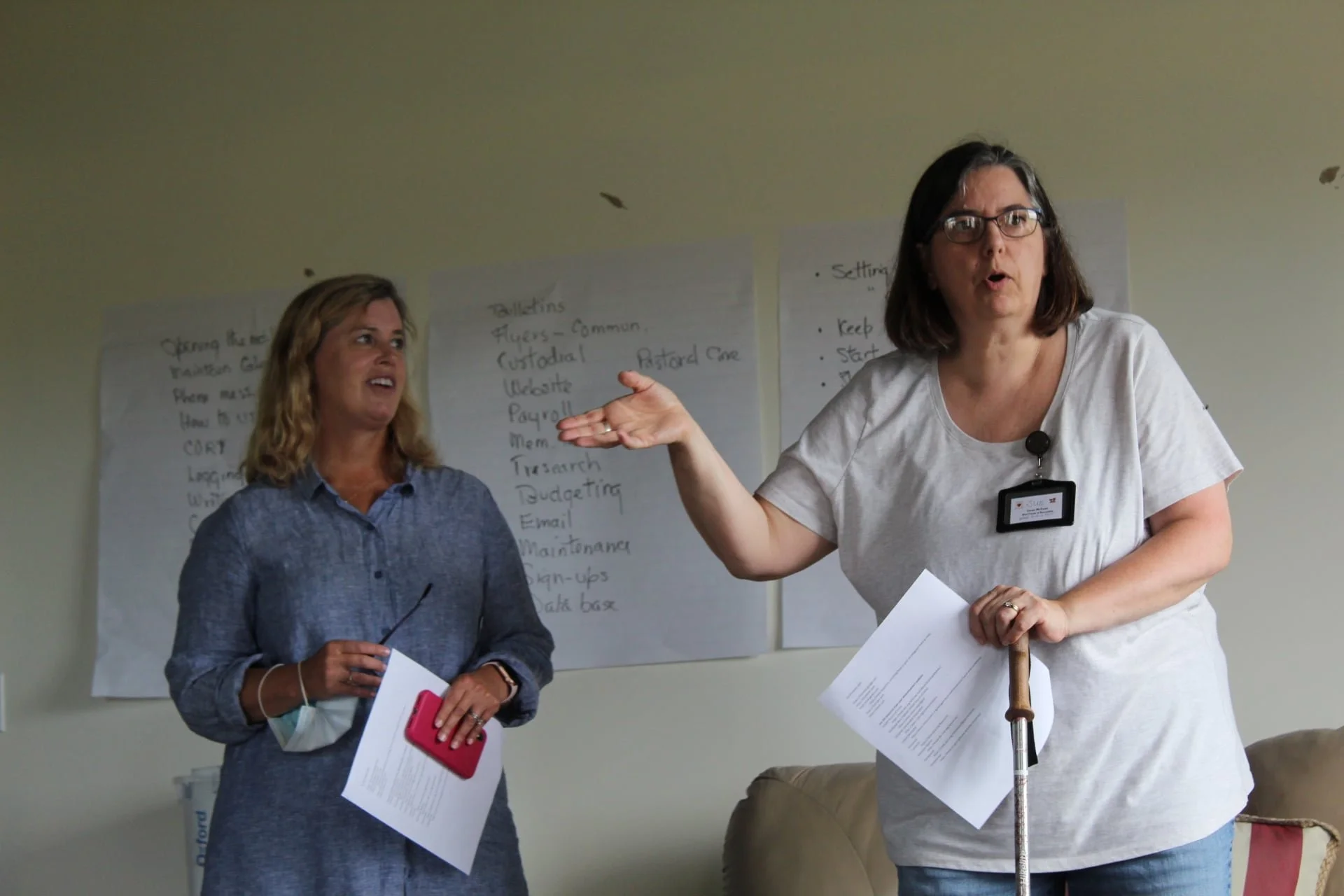 The speakers are sometimes one of us with their "work" pastor