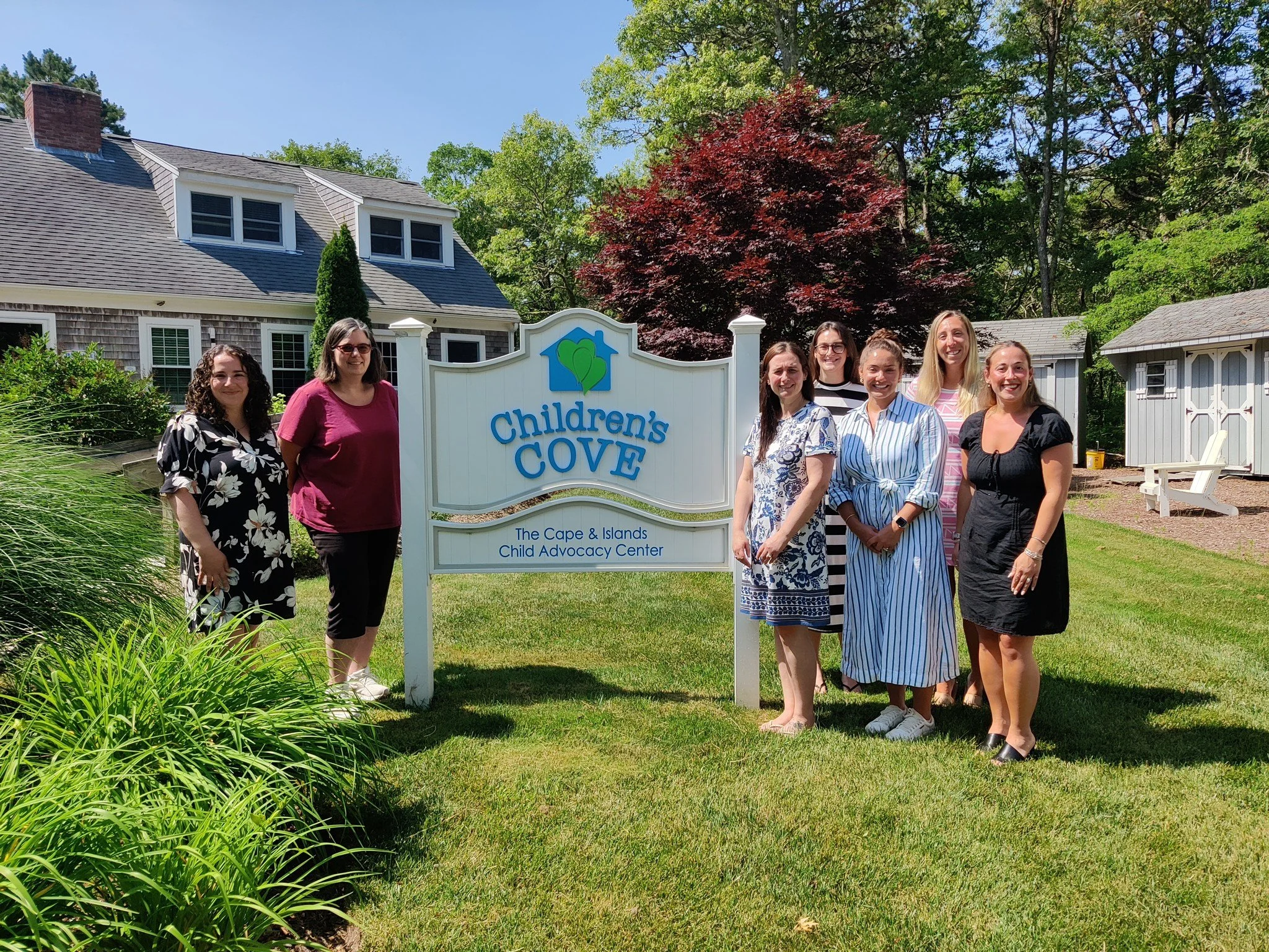 Dropping off the "Good Vibe" bags at Children's Cove