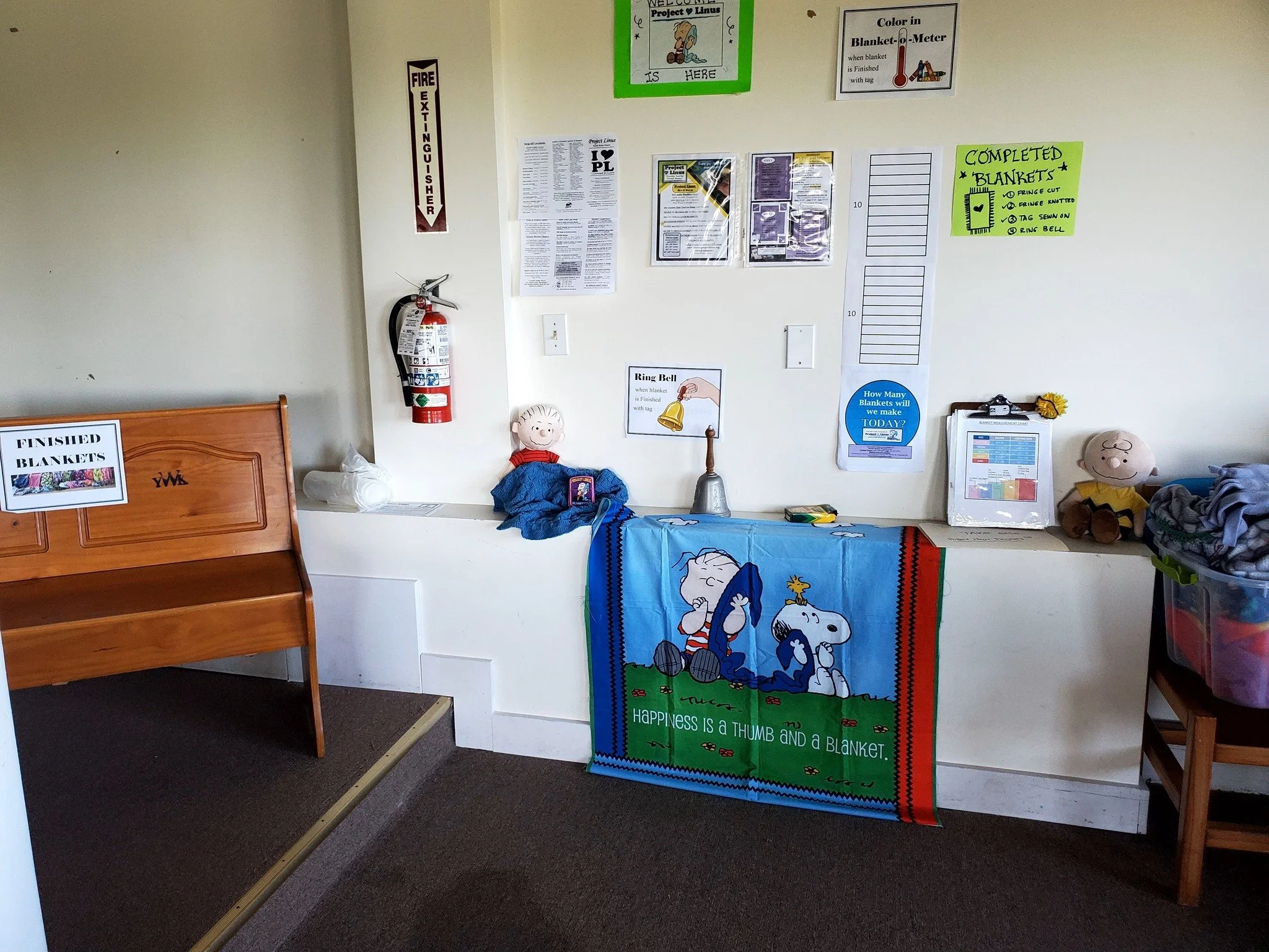 2024 Outreach Project making blankets for the Linus Project