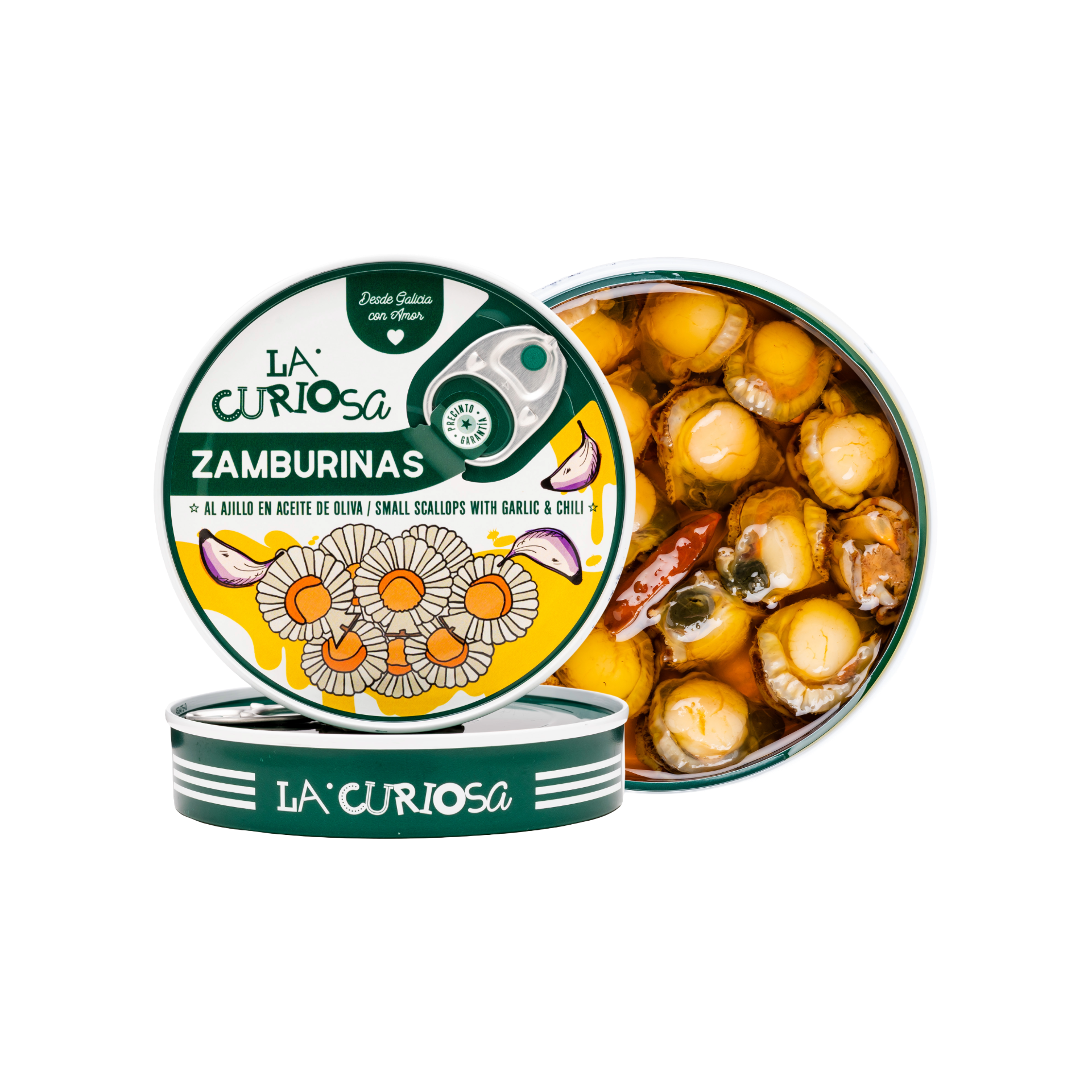 La Curiosa Scallops in Olive Oil with Garlic and Chili