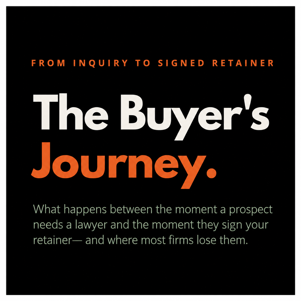 The Buyers Journey: From Intake to Signed Retainer