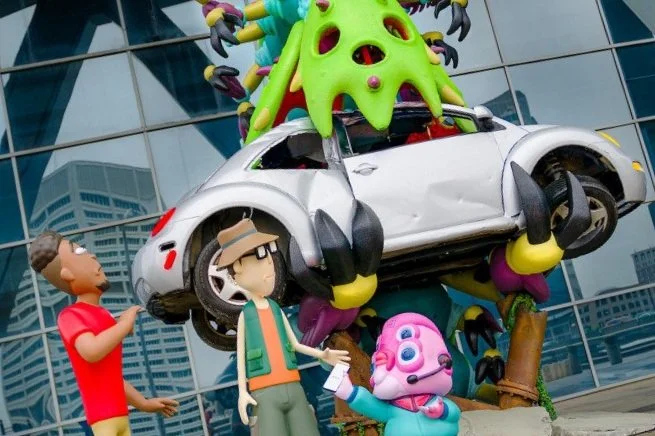 Worm with Car