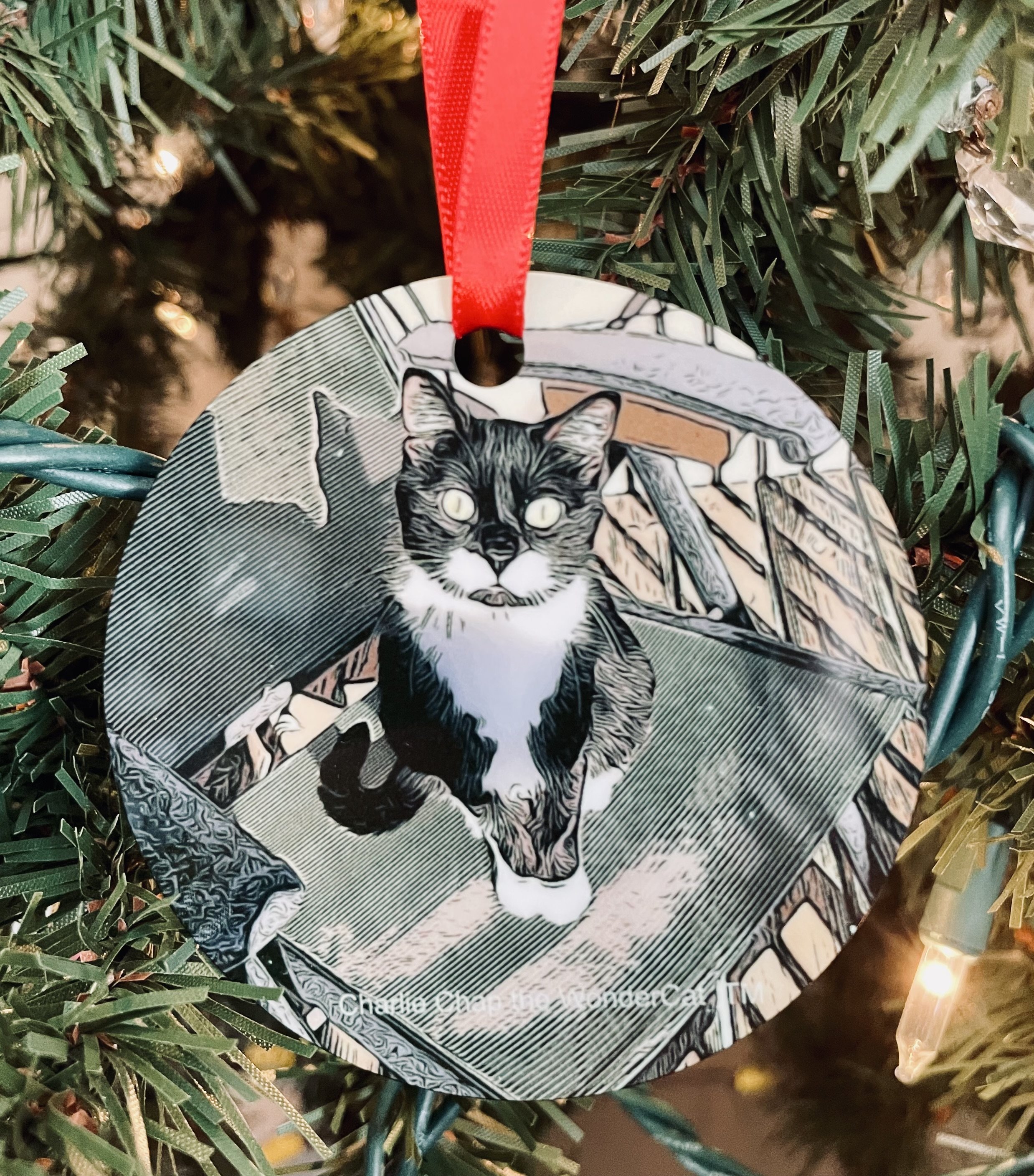 Charlie Chap the WonderCat Ornament