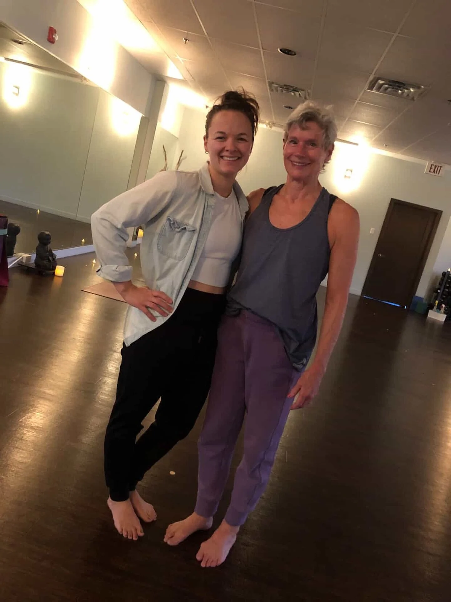 There&rsquo;s something extra special about sharing the studio with your favorite person 💛 

Whether we&rsquo;re flowing in sync or laughing through the wobbles, practicing yoga together brings a deeper kind of connection &mdash; one built on presen