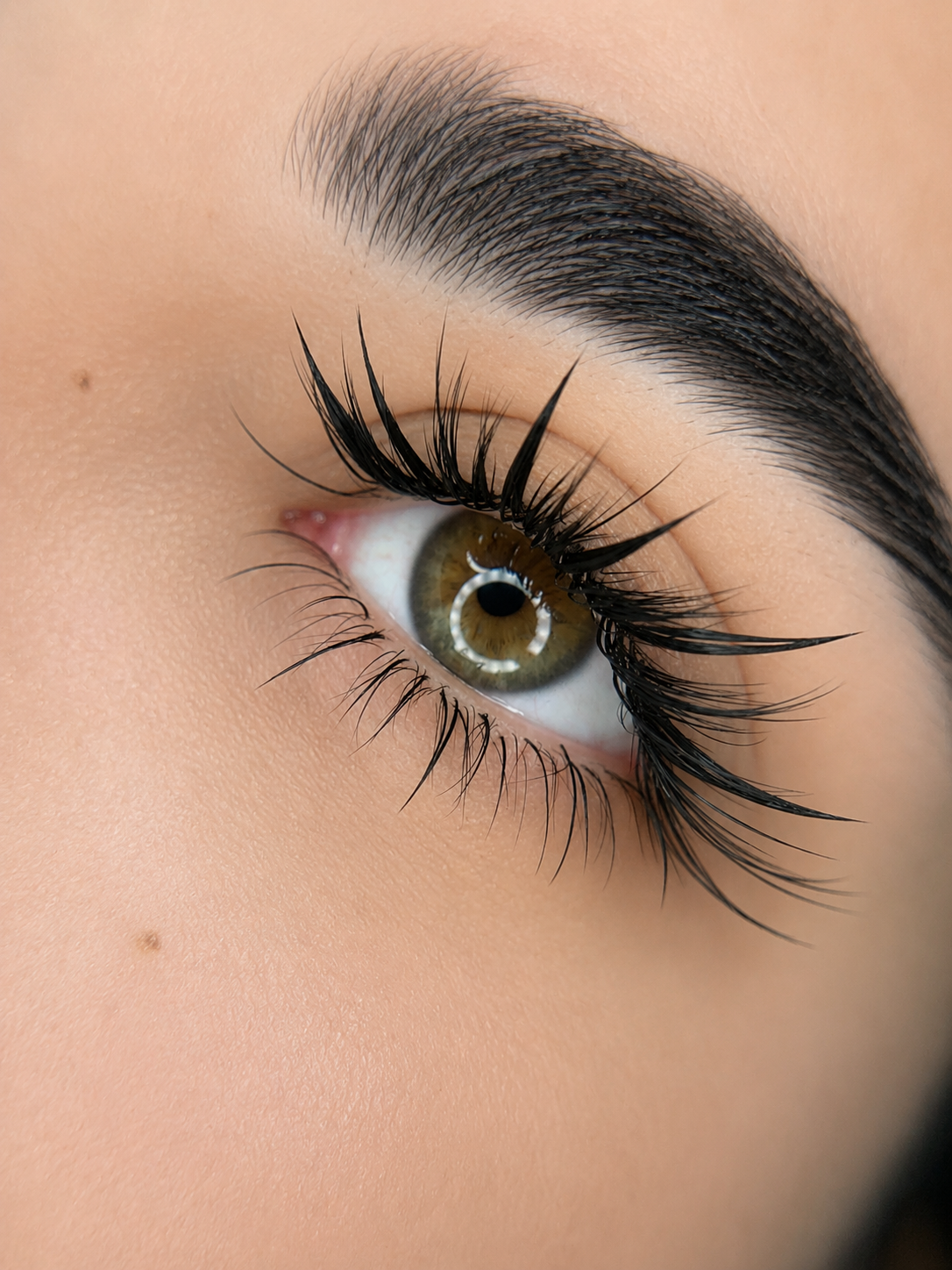 Anime Manhua spike lash extensions with defined wispy spikes at Thao SD Brow & Lash in San Diego