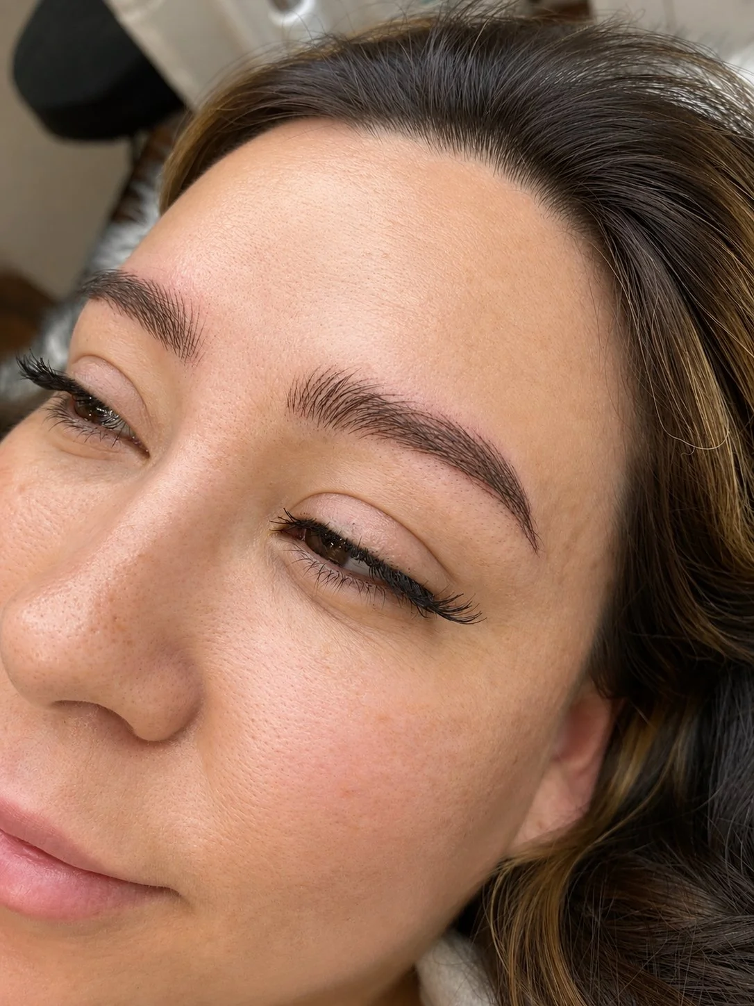 Natural Nano Brows in San Diego by Thao SD Brow & Lash, featuring realistic hair-like strokes for soft, fuller-looking eyebrows.