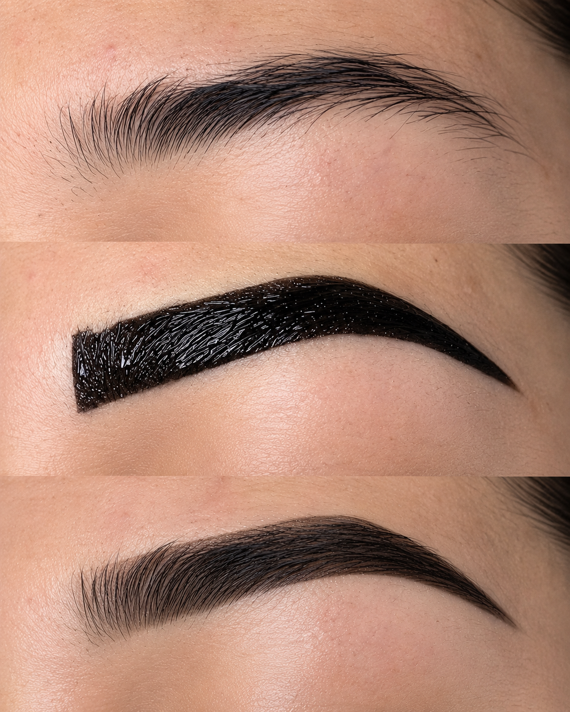 Henna brow tint with fuller defined natural brows at Thao SD Brow & Lash in San Diego